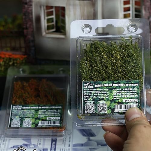 Miniatura 3 de Cayway Paquete de 2 césped artificial de simulación de césped estático en miniatura para bricolaje, modelo, tren, paisaje, ferrocarril, paisaje,