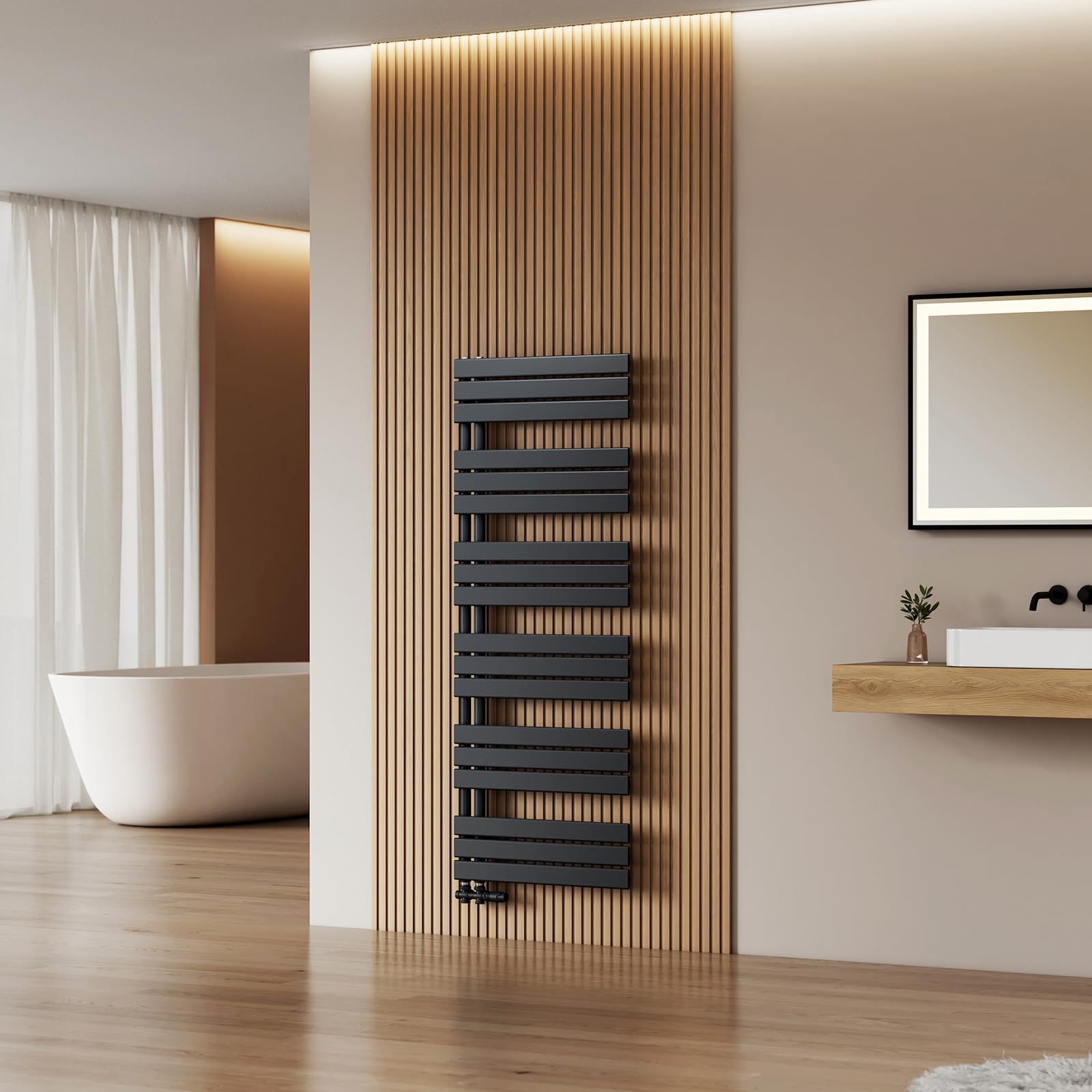 EMKE Scaldasalviette da bagno, 762 x 400 mm, scaldasalviette, porta asciugamani, scaldasalviette, scaldasalviette, scaldasalviette, scaldasalviette, scaldasalviette, colore: antracite