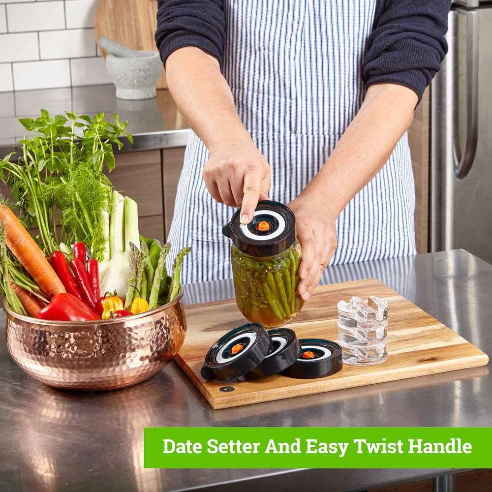 Easy Fermenter Wide Mouth Fermentation Kit (3 Lids + 3 Weights + Pump