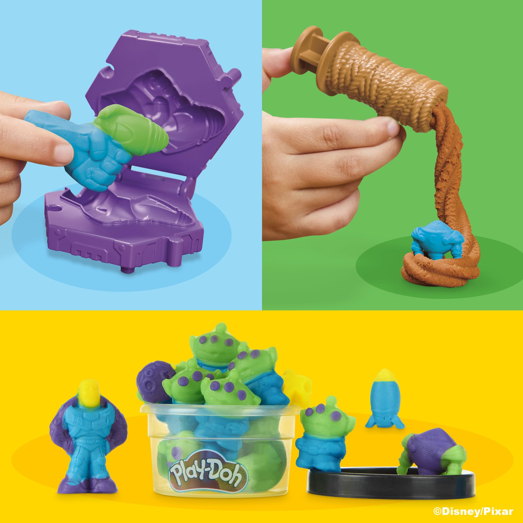 Zestaw do zabawy Play-Doh Toy Story Kosmiczne kreacje, zabawy plastyczne, zabawki Disneya dla dzieci w wieku od 4 lat