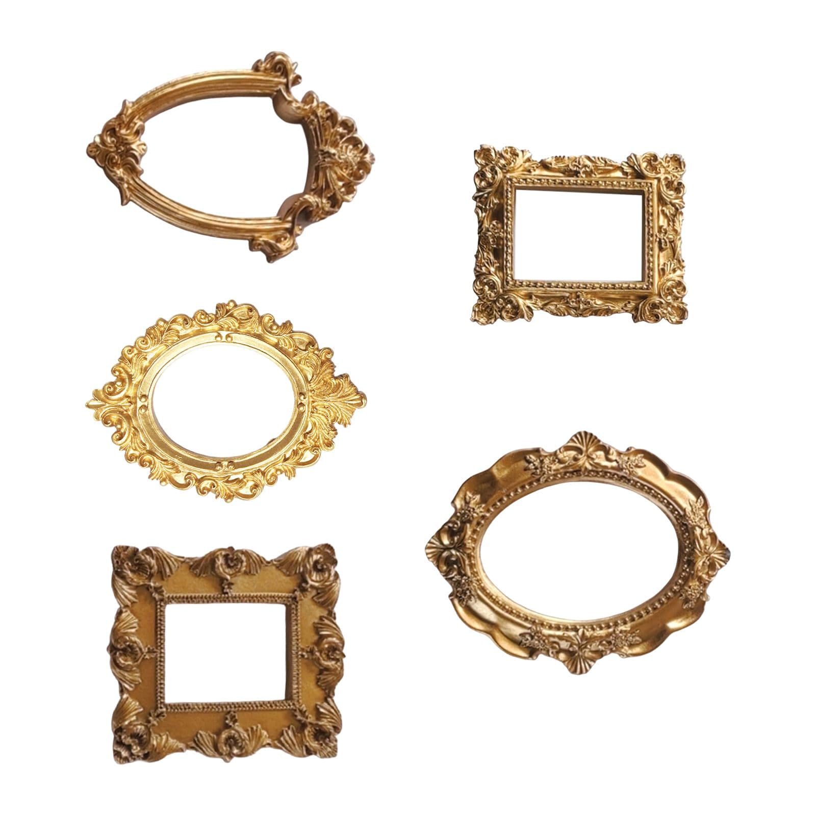 Picture Frame Minis Picture Frame Antique Photo Frames Tiny Baroques Ornate Frames for Diys Manicure Jewelry Display Antique Photo