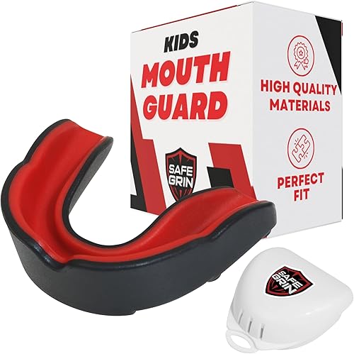 Miniatura 10 de SafeGrin Pro - Protector bucal de boxeo – Protector bucal esencial de boxeo absorbente de golpes | Protector bucal juvenil de ajuste personalizado