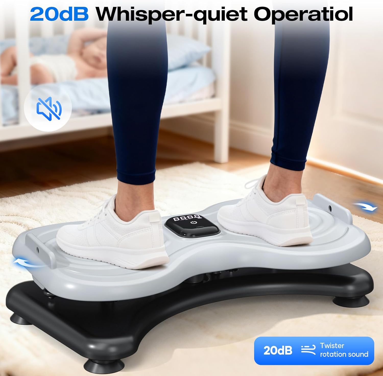 Silent Waist Twist Machine, Anti-Slip Twister Exercise Board...