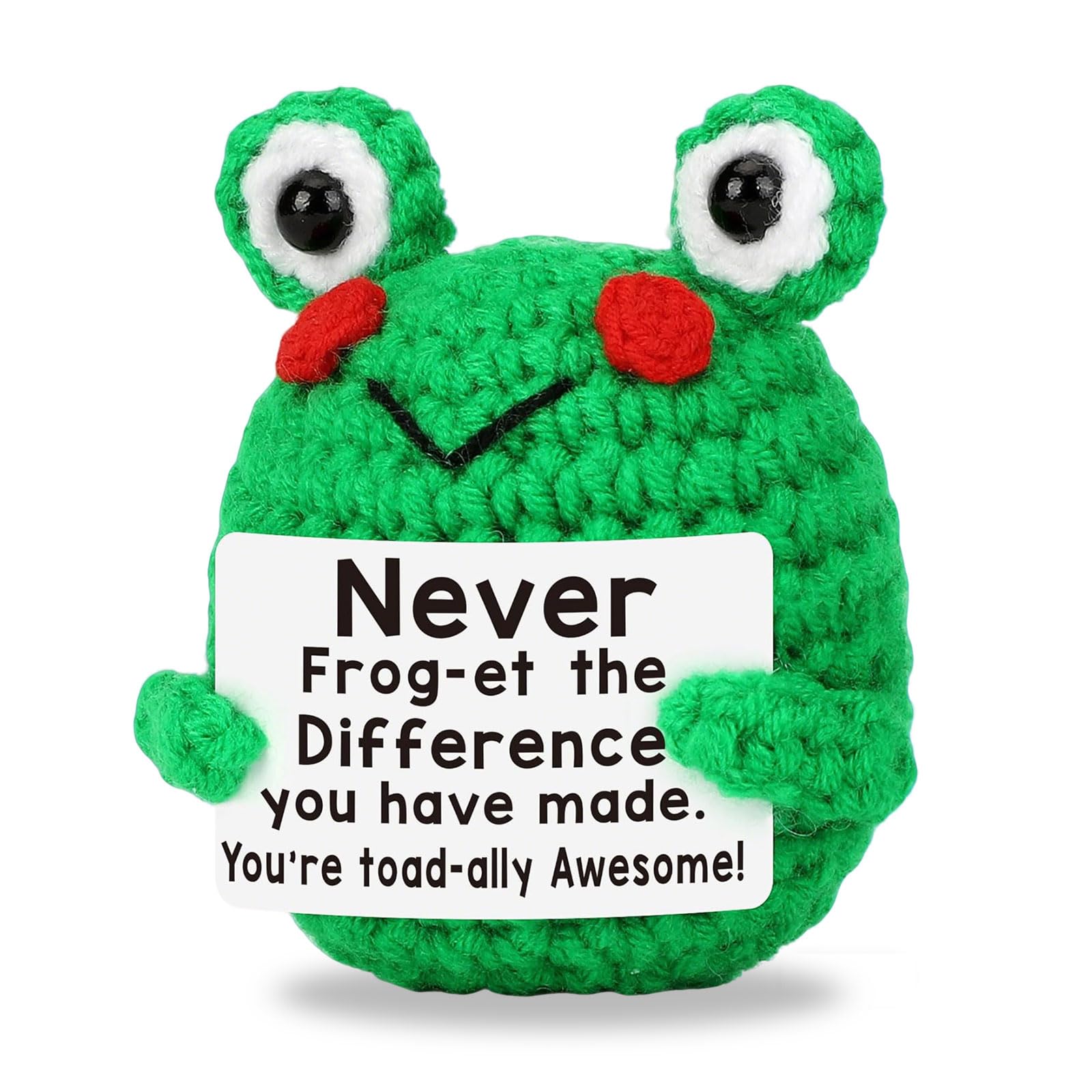 YTBAB Frog Gifts Emotional Support Gift Cute Handwoven Ornaments Perfect Decor For Women And Friends Positive Frog Knitting Doll For Christmas Ornament Gift
