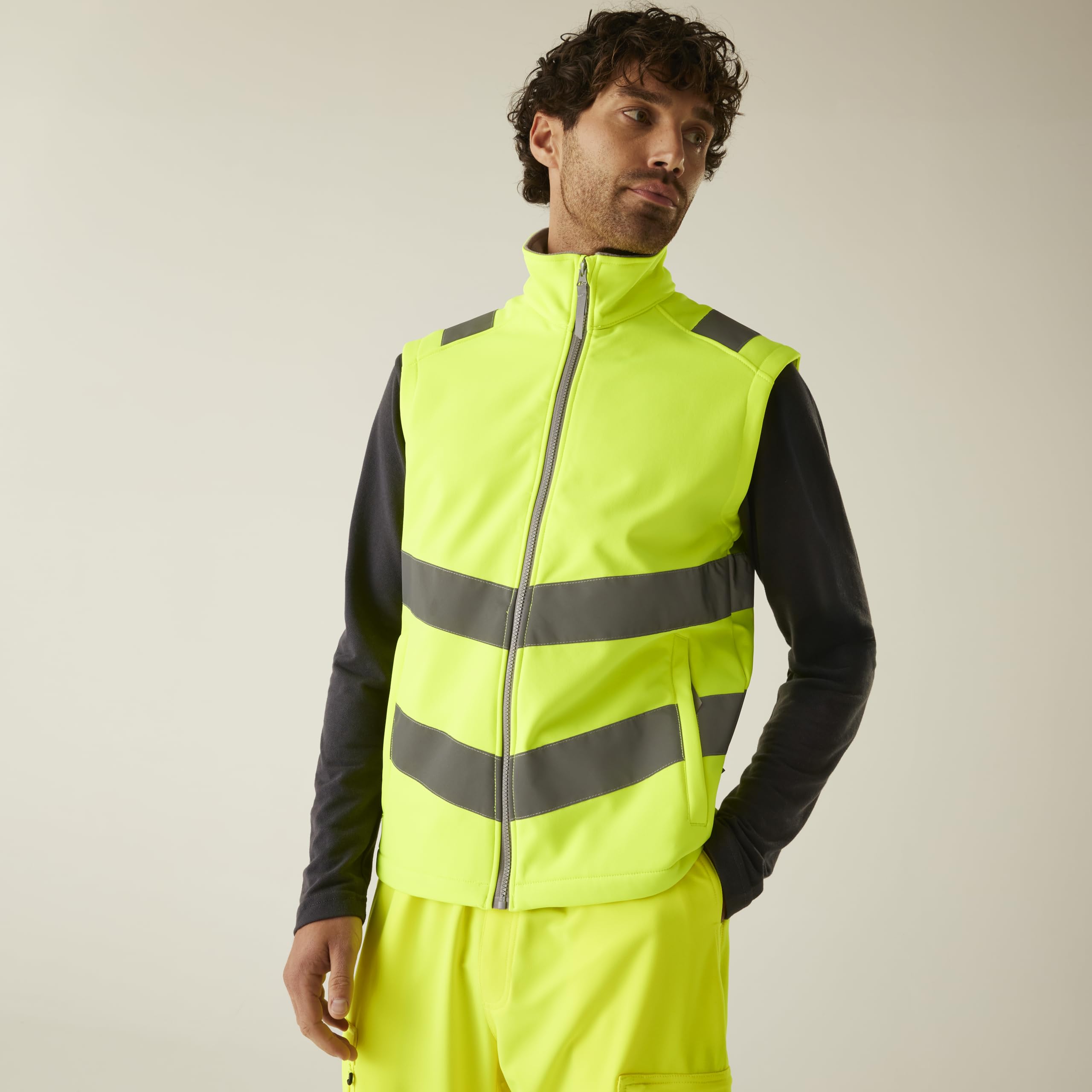 Regatta Professional Herren Hi-vis Pro Contract Ablaze Softshell Bodywarmer Regatta Professional Herren Warnschutz (1er Pack)