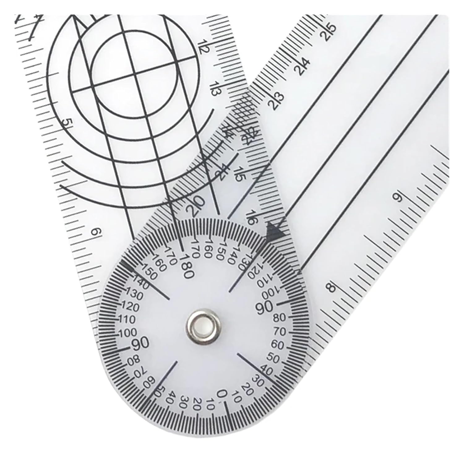 0-140mm 360 Degree Goniometer Angle Measurement Tool