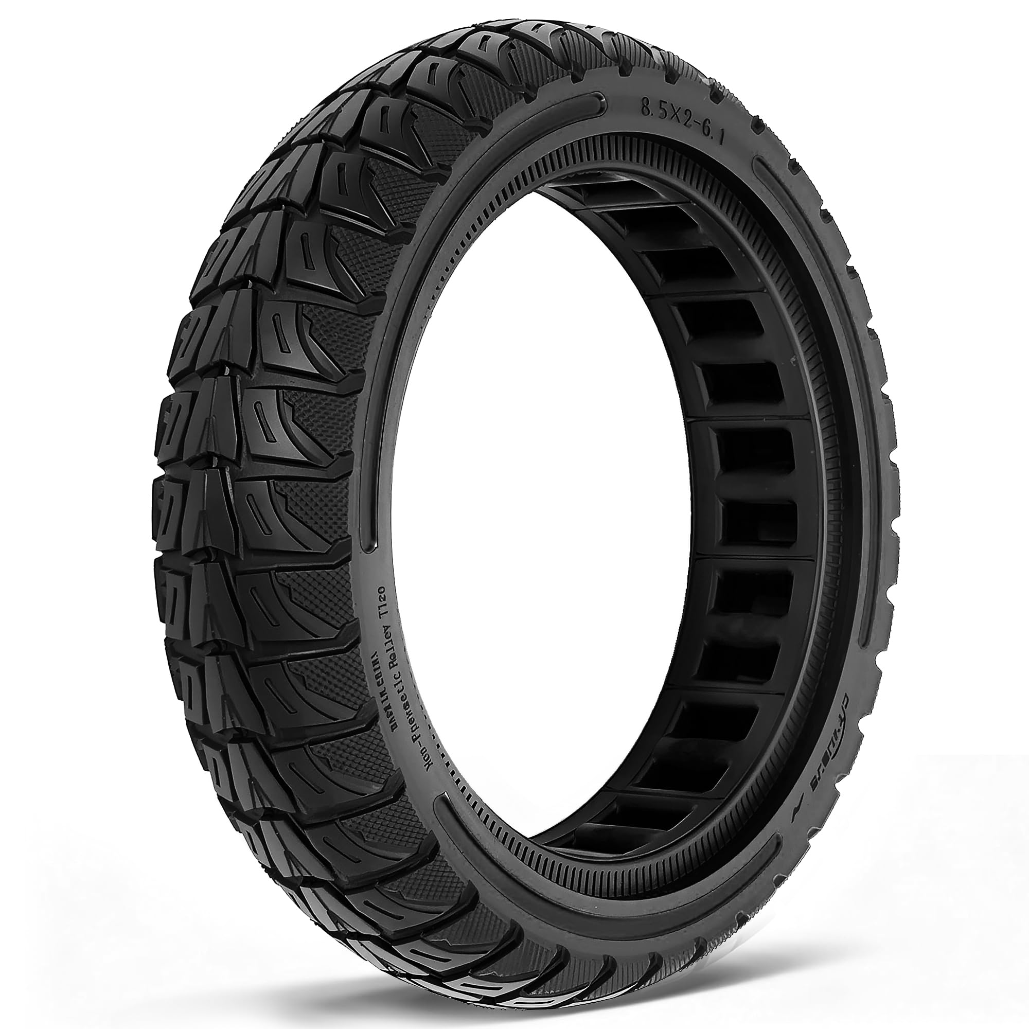 GLDYTIMES 8.5x2.0 Off-Road Solid Tyre，Tubeless Scooter Tyre Fit for Xiaomi M365 Gotrax GXL V2/XR Ultra/G3 Hiboy S2 S2R Plus Hover-1 Journey E-Scooter, Replacement for 50/75-6.1