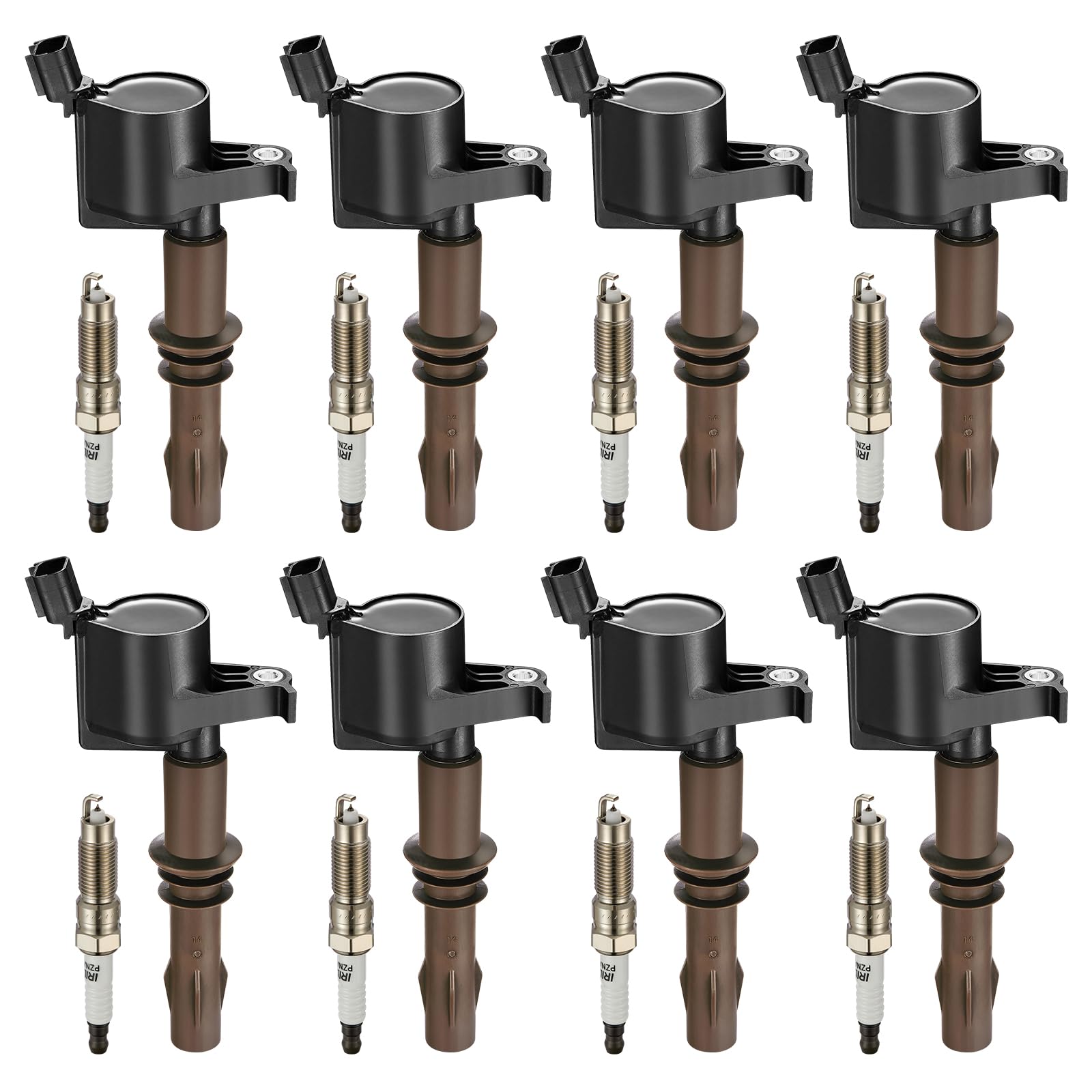 Set of 8 Ignition Coil Pack DG521 and Iridium Spark Plugs SP509 for Ford Expedition Explorer Mustang F150 F250 F350 F450 Super Duty F53 for Lincoln Navigator for Mercury Mountaineer 4.6L 5.4L DG521+5507