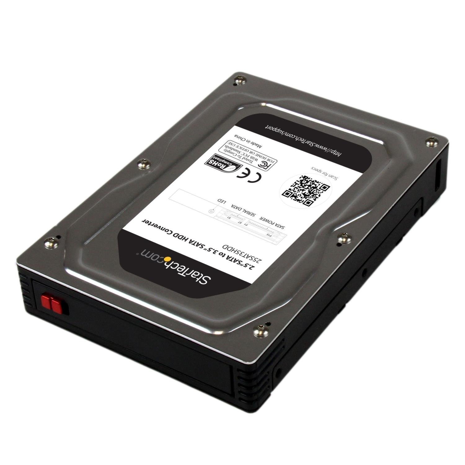 StarTech.com 3.5インチベイHDDケース 2.5インチハードディスク着脱マウンタ SATA/SAS互換SSD/HDD対応 2.5インチドライブを3.5インチ変換 25SATS 3.5インチベイ内蔵HDDケース 2.5インチHDD/SSD対応