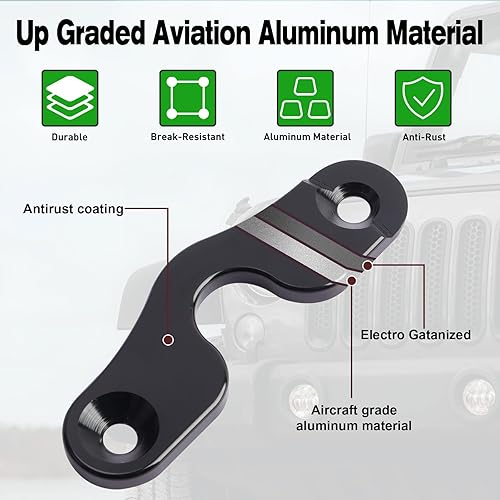 Miniatura 6 de Stiueoav Kit de reparación de visera  Soporte de refuerzo para visera rota  Piezas de aluminio Jeep Clip de visera solar compatible con Jeep