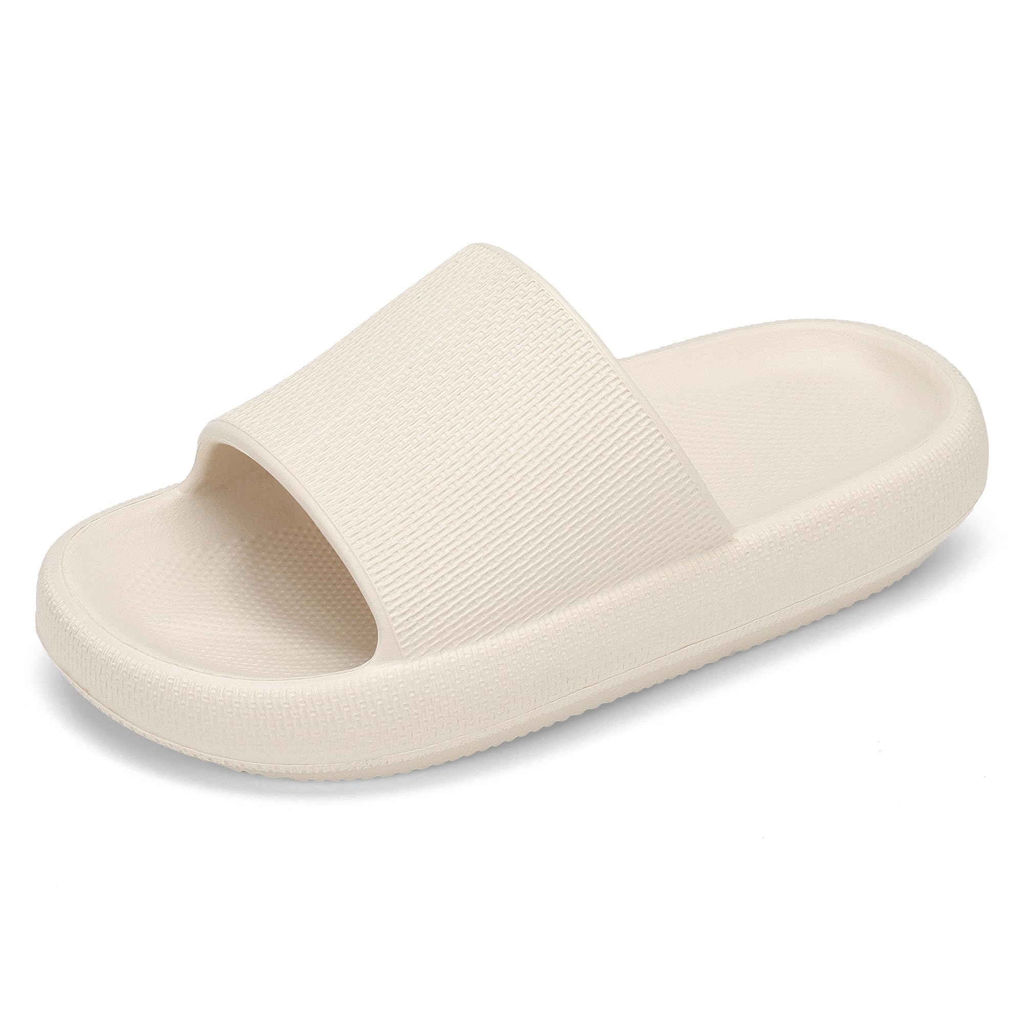 Boys and Girls Cloud Wide Slides for Kids – Non-Slip Summer Slippers Lightweight Beach, Pool, and Indoor Shower Sandals