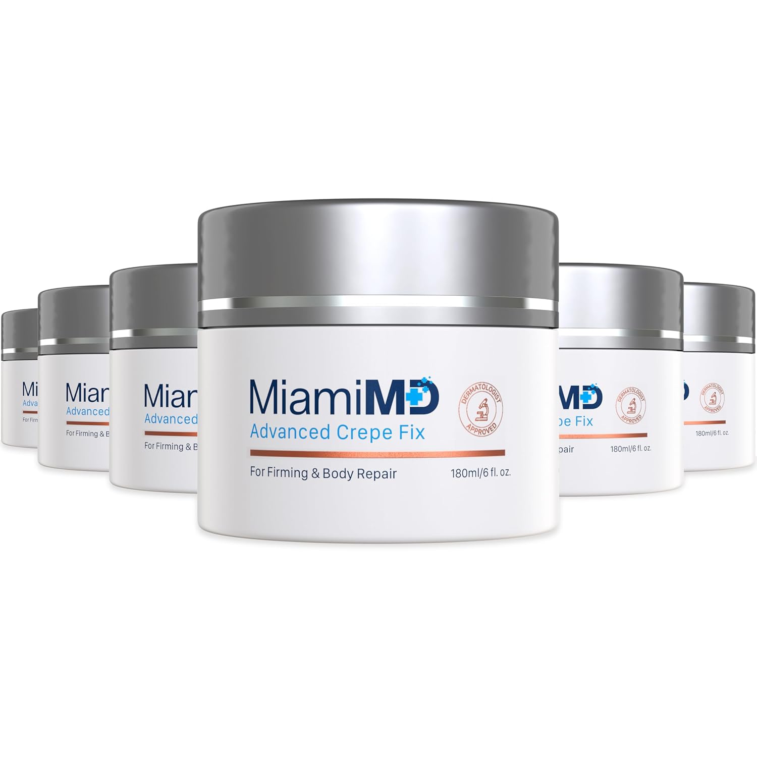 Miami MD Advanced Crepe Fix - Anti Aging Tightening & Firming Cream for Women - Facial and Neck Crepe Erase Cream – Crepey Skin Moisturizer for Softens and Nourishes the Skin for All Types - 6 fl oz