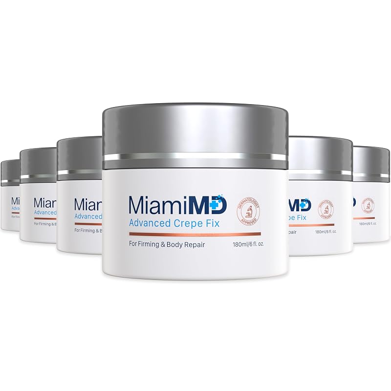 Loção corporal MiamiMD Advanced Crepe Fix 180 mL, Pacote com 6