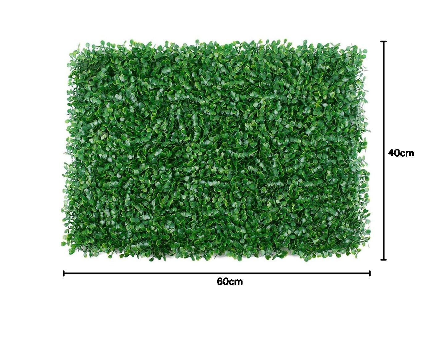 Pannelli di erba artificiale, pannelli di siepe per prato, pareti verdi, foglie di edera, rotolo per la decorazione della casa, patio, balcone, sfondo, 40 x 60 cm