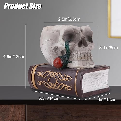 Miniatura 2 de Soporte para lápices de calavera, soporte creativo para brochas de maquillaje de esqueleto, accesorios de escritorio góticos para decoraciones de
