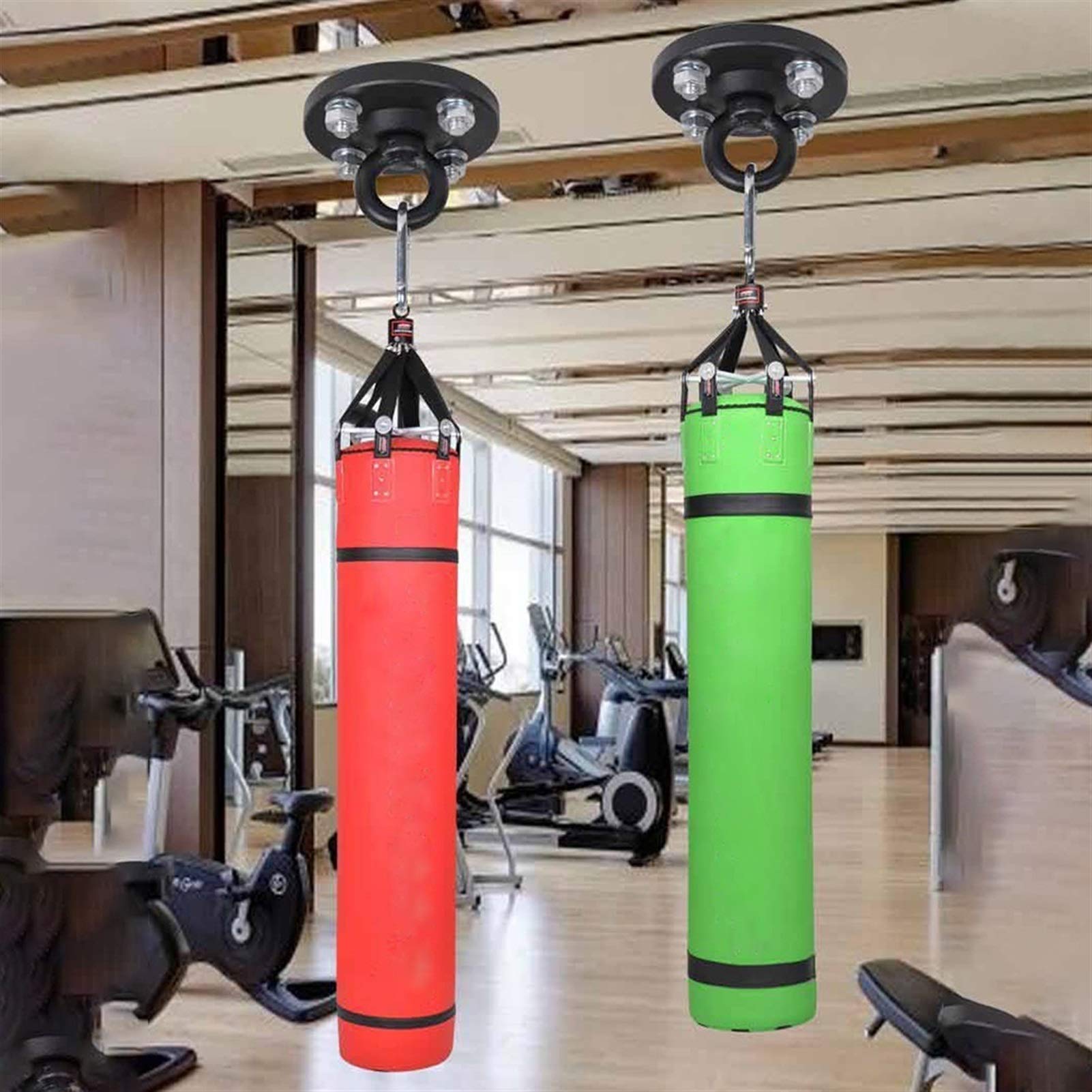 ZHANGQINGXIU Supporto Per Sacco Da Boxe,Gancio A Soffitto Per Sacco Da Boxe Per Carichi Pesanti Rotazione A 360 Gradi Gancio A 4 Fori Raccordi Completi Per Sacchi Da Boxe Pesanti Sedia Sospesa Altalen