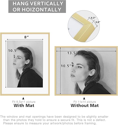 Vista 139 de Golden State Art - Portarretratos de aluminio de 18 x 24 pulgadas - con paspartú para fotos de 16 x 20 pulgadas o sin paspartú para póster de 18 x