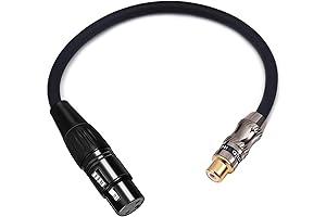 Devinal XLR to RCA Female Adapter with High Fidelity Sound