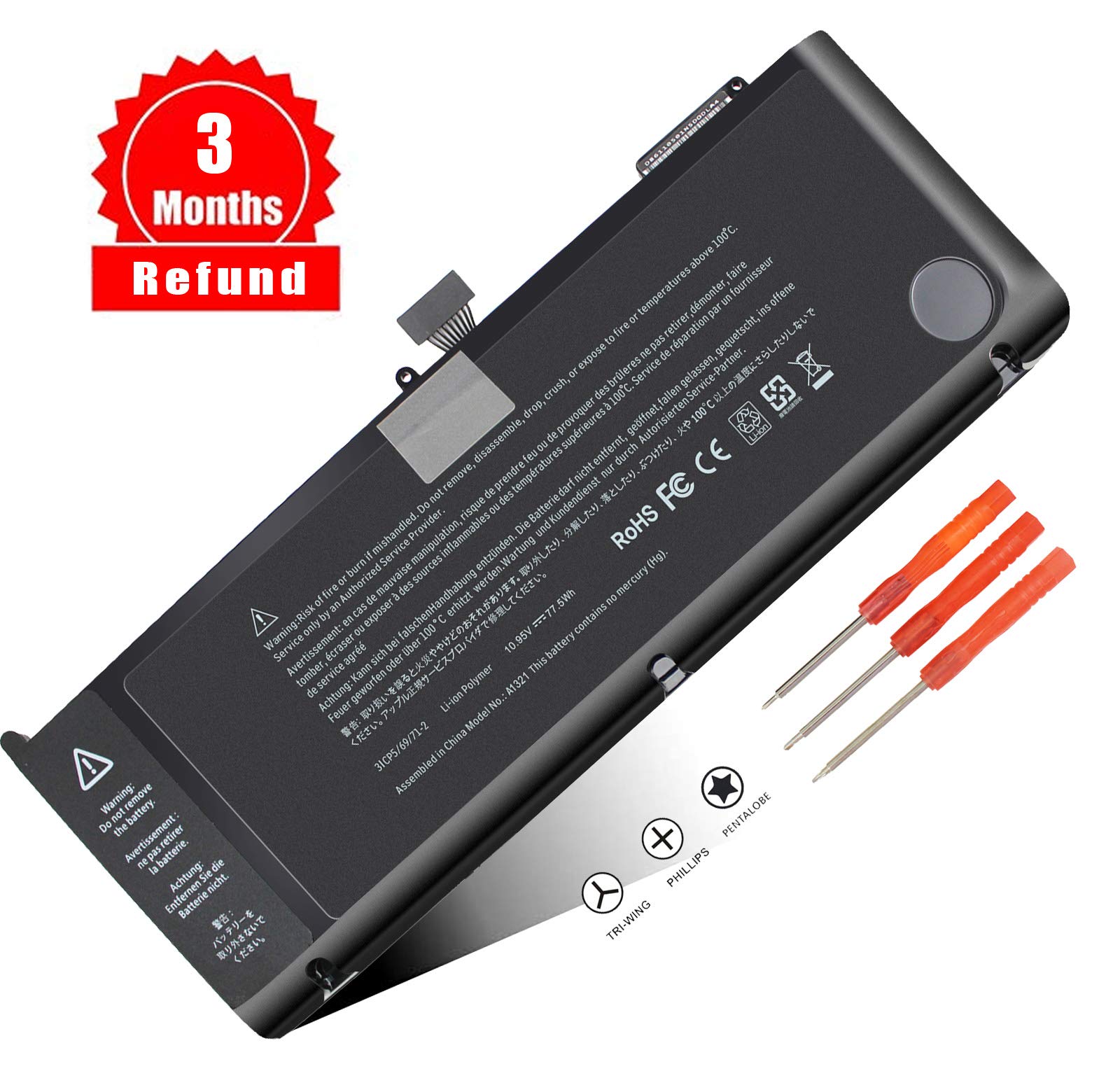 Vinpera 77 5wh A1321 A1286 Laptop Battery For Macbook Pro 15 Inch Mid 09 Mid 10 Version Mb985ll A Mc118ll A Mc371ll A Mc372ll A Mc373ll A Mb986ll A Mb986j A Mb985 Mb986 Mc118 661 5211 Buy Online In Dominica At