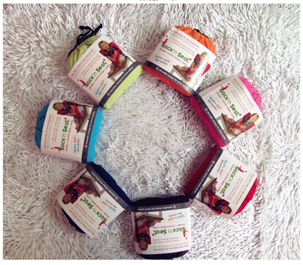 Monvecle Baby Portable Travel Chair Booster Safety Seat Cover Infant Harness Washable Sack Navy Blue