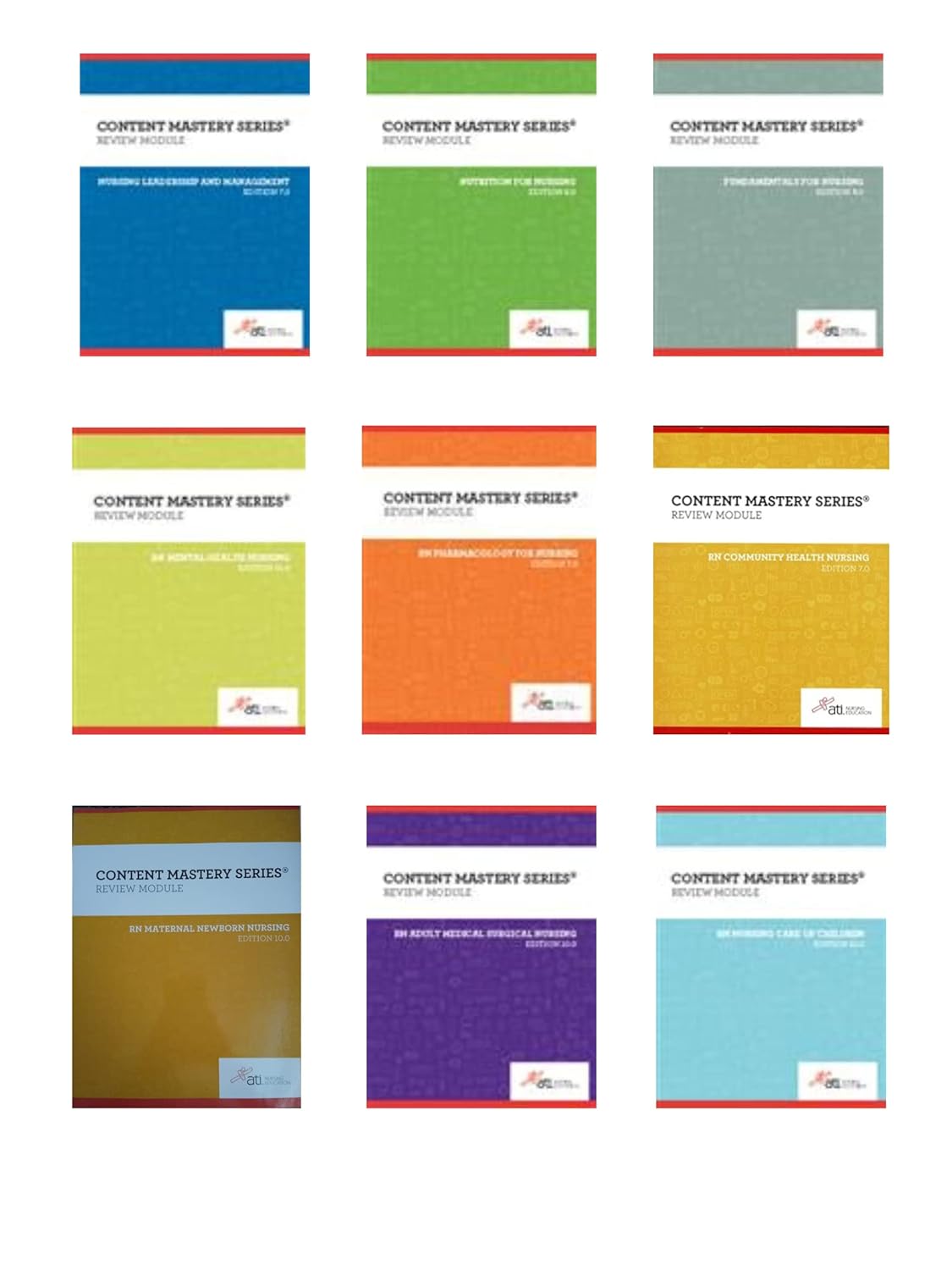 ati Nursing Education Complete Set Box Set TPRN4 Content Mastery Series
