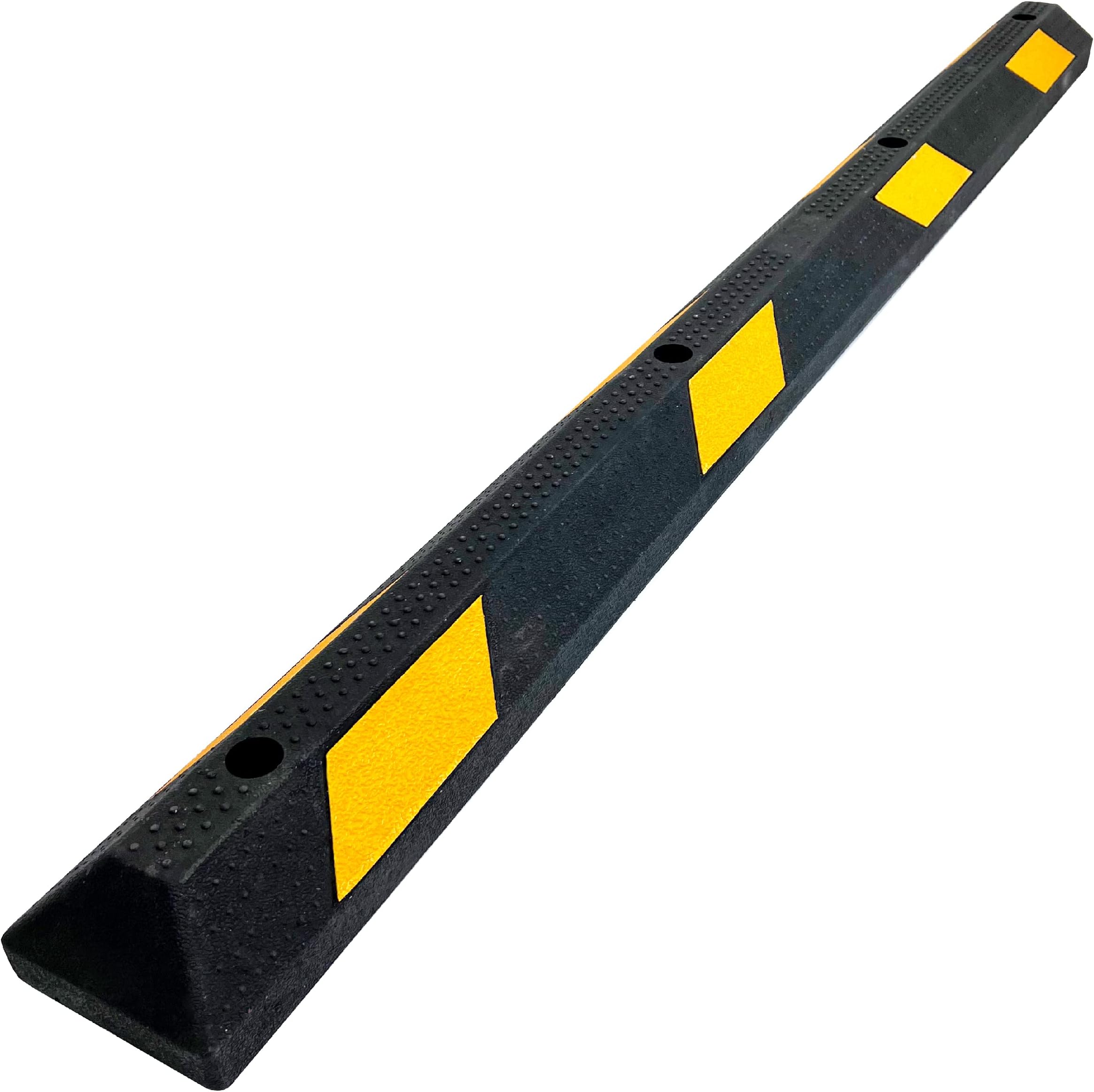 Goplus 72" Rubber Parking Blocks (4-Pack) – With Reflective Stripes For Garage, Driveway, Or Lot
