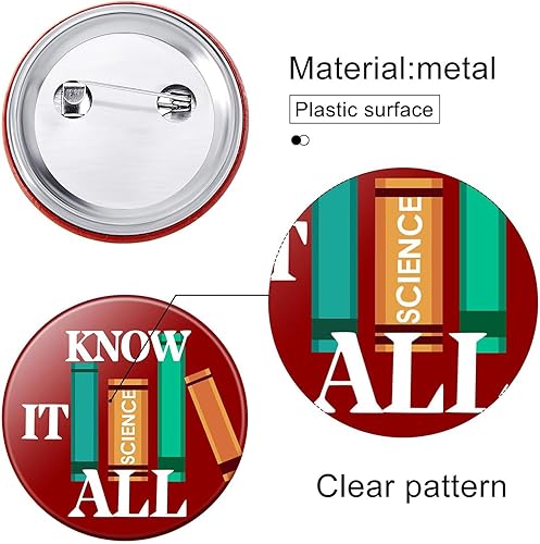 Miniatura 3 de 72 piezas, 72 piezas, botones de alfiler para fiestas de ciencia, botones de pinback con temática científica, pines de laboratorio de química para