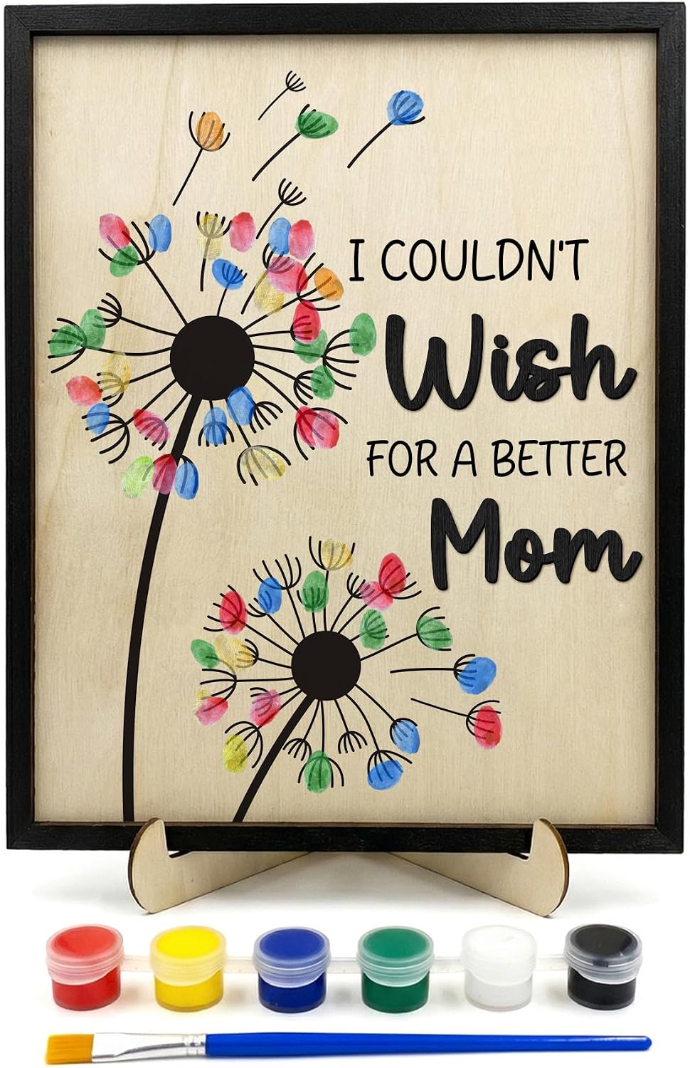 FONDCANYON Mom Mother's Day Handprint Kit, Best Mom Mother's Day Birthday Gifts DIY Handprint Kit Craft with Acrylic Paints, Mother Gifts from Daughter Son Kids Craft Keepsake, 8x10in