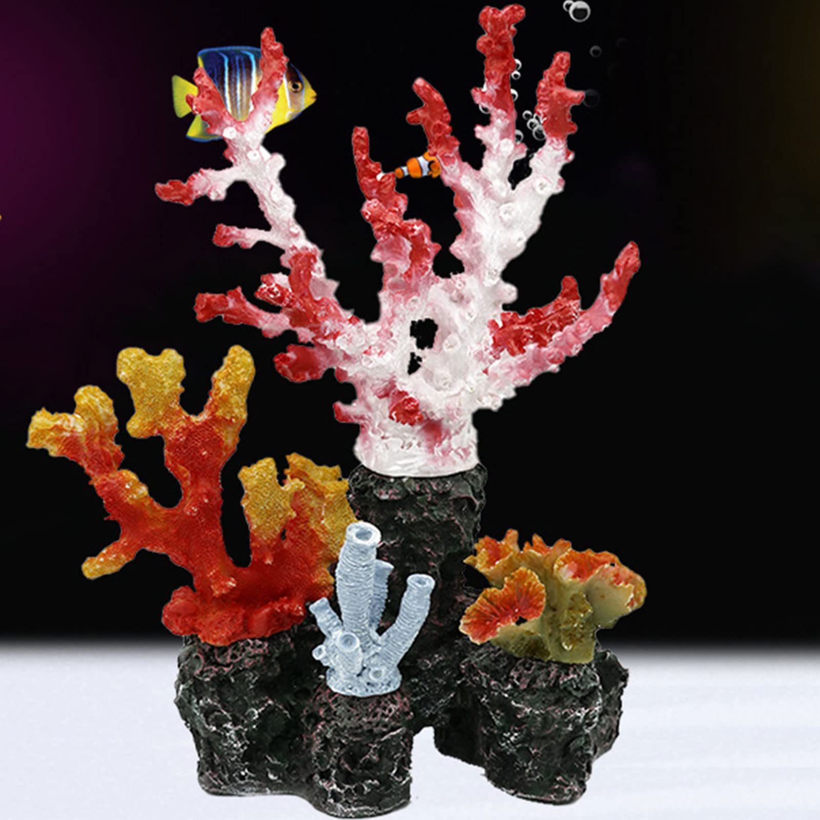 Künstliche Korallen für Aquarien, Korallenornamente, Aquarium-Dekoration, Polyresin, Simulationsfische für Aquarien, Riff-Dekorationen, Aquarium, Dekoration, groß, klein