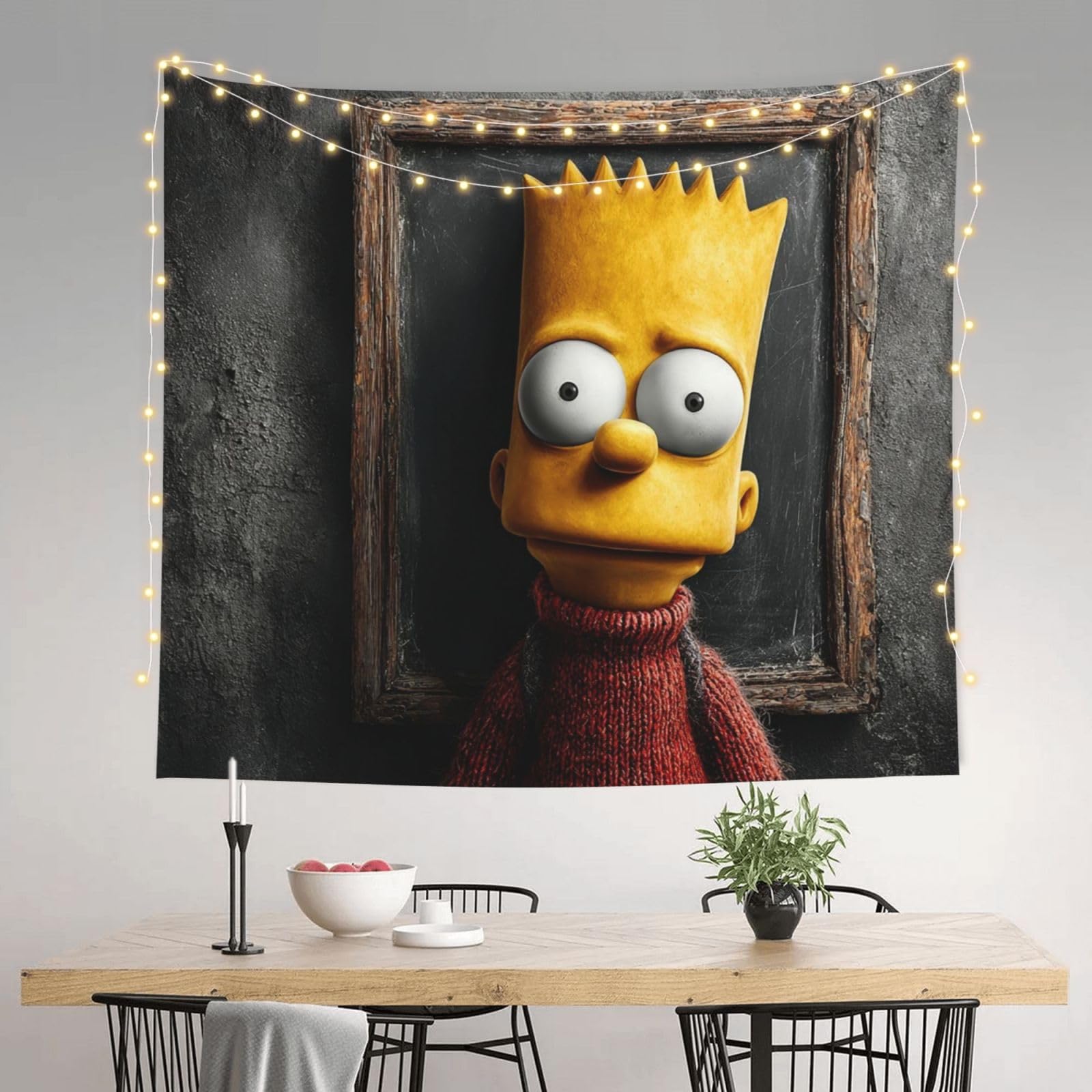 HJKJKKJ Tapestry 152 X 130 CM Aesthetic Wall Tapestrys for Bedroom Simpsons Tapestries Hanging Wall Art Blanket Home Decor Tapestry for Living Room Dorm Office
