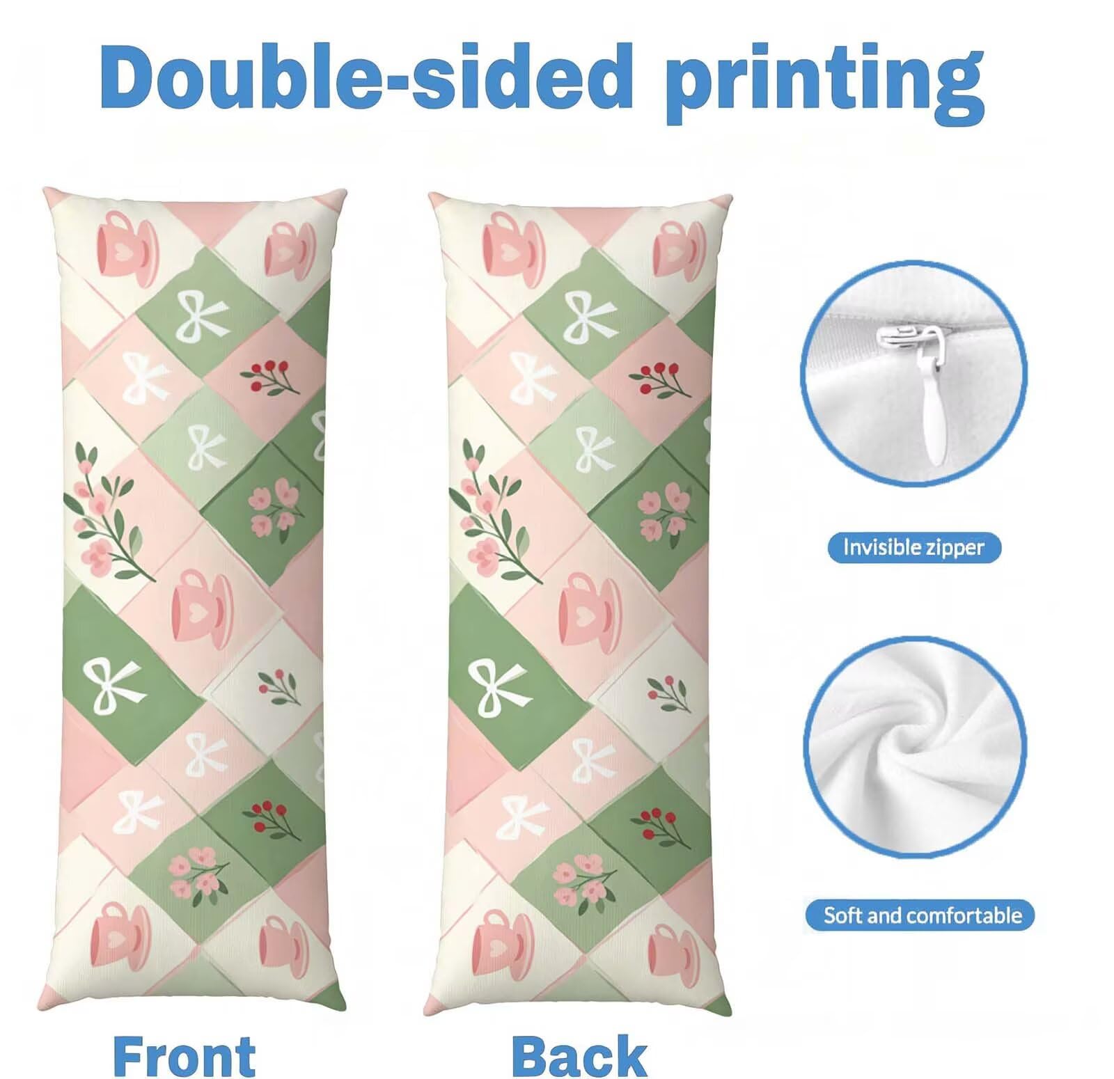Fodera Cuscino 50 x 150 cm, Rosa-5 Velluto Copricuscini Letto, | con Invisibile Cerniera, Morbida e Traspirante, per Biancheria da Letto, Divano, chi Dorme Sul Fianco Abstract-3 j-131