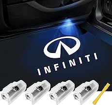 No Fade Car Door Lights Logo Compatible with Infiniti, LED Welcome Lights Accessories for Q50 Q60 Q70 G25 G37 QX50/56/60/70/80 M25/35/37/45/56 FX35/37/45/50 EX25/35/37