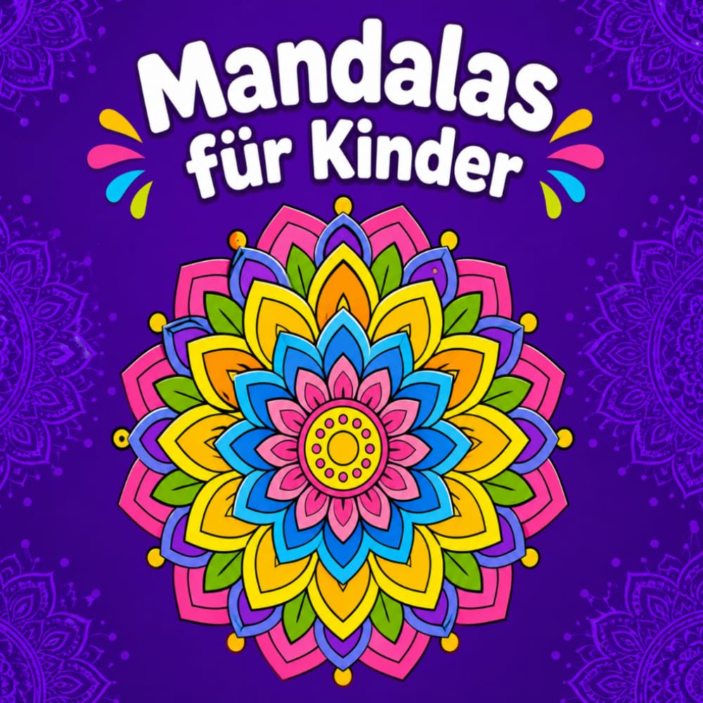 Mandalas für Kinder: Mein erstes Mandala Malbuch für Kinder ab 4 Jahren - Große, einfache Motive mit dicken Linien für Mädchen und Jungen