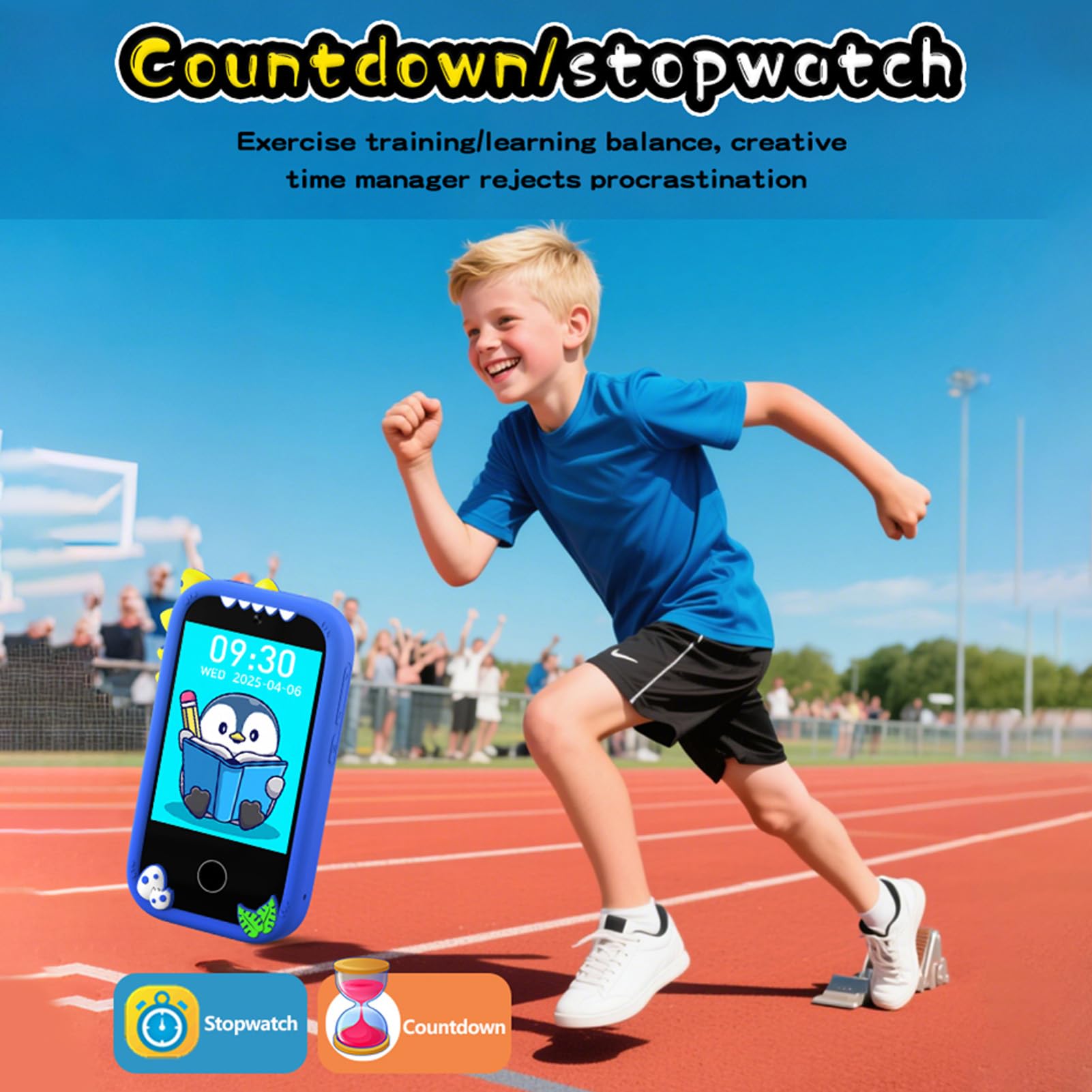 Smartphone Enfant 2.8 Pouces – 32 Go – Appareil Photo – 18 Jeux éducatifs – MP3/MP4 – Avec Dragonne – Rose