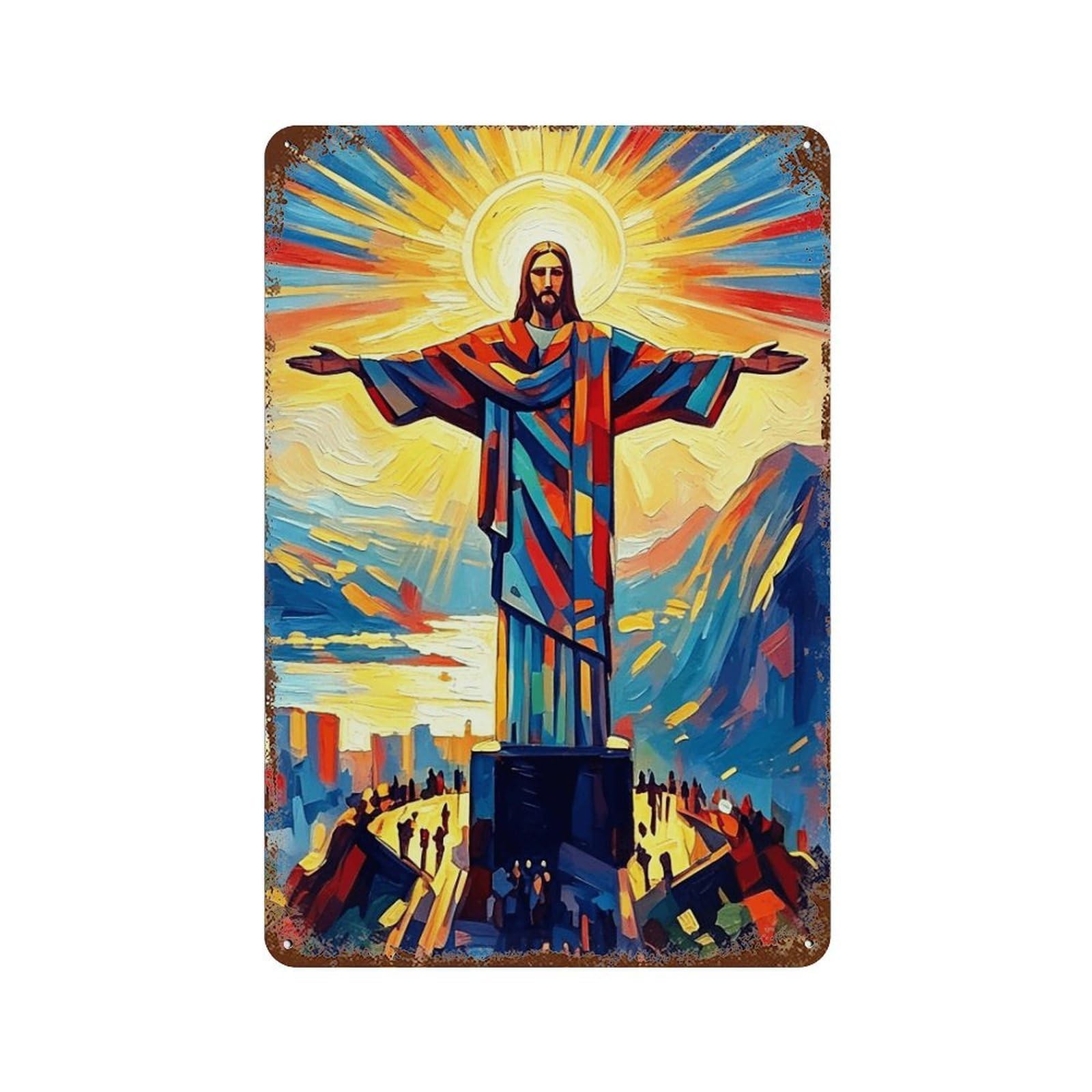 MGHTGRWE Christ Epiphany (2) Poster Wall Art Iron Vintage Metal Tin Sign Modern Home Cofffee Club Art Bar Shop Decor 30x20cm