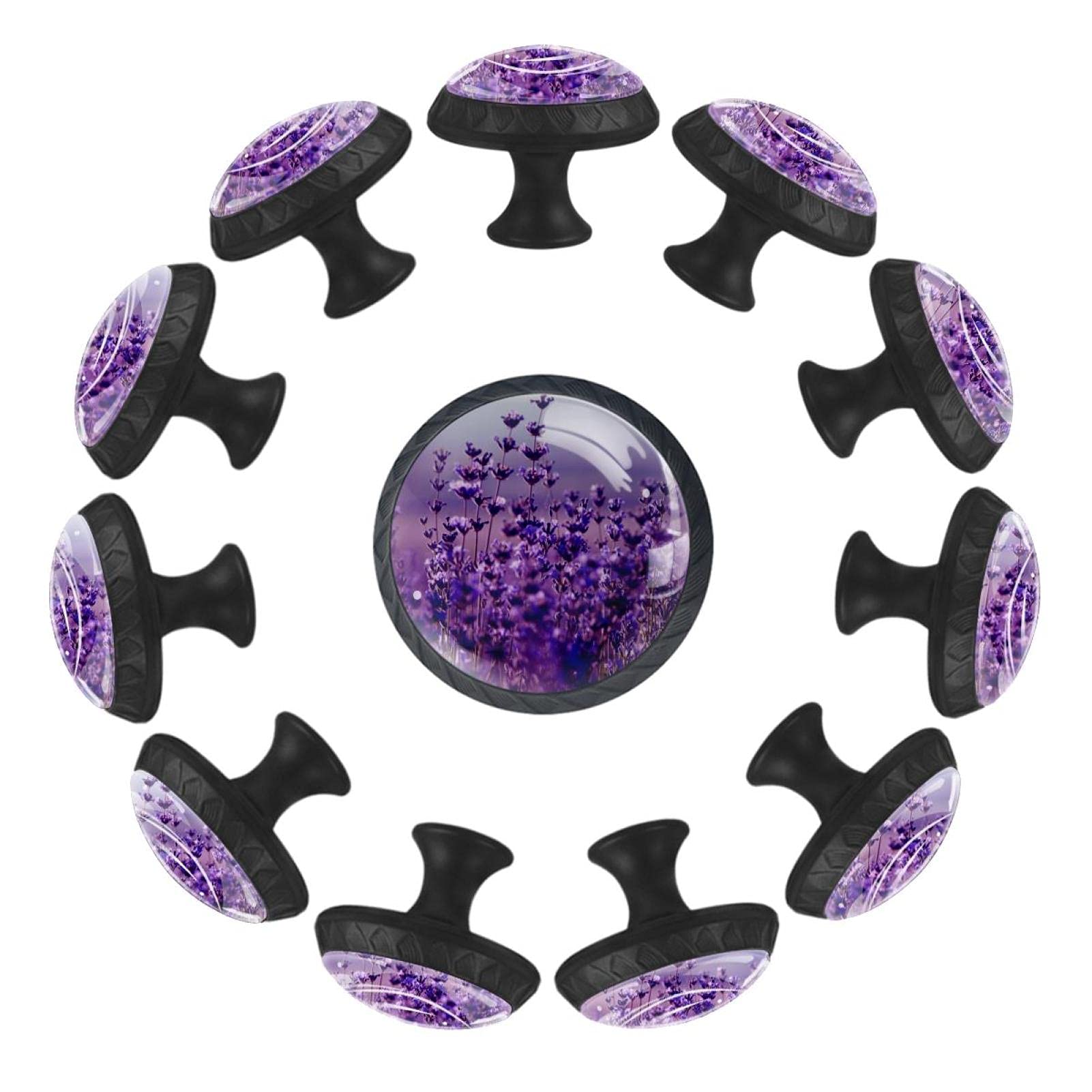 Boutons de tiroir lavande lot de 12 pour relooker un meuble de rangement enfant
