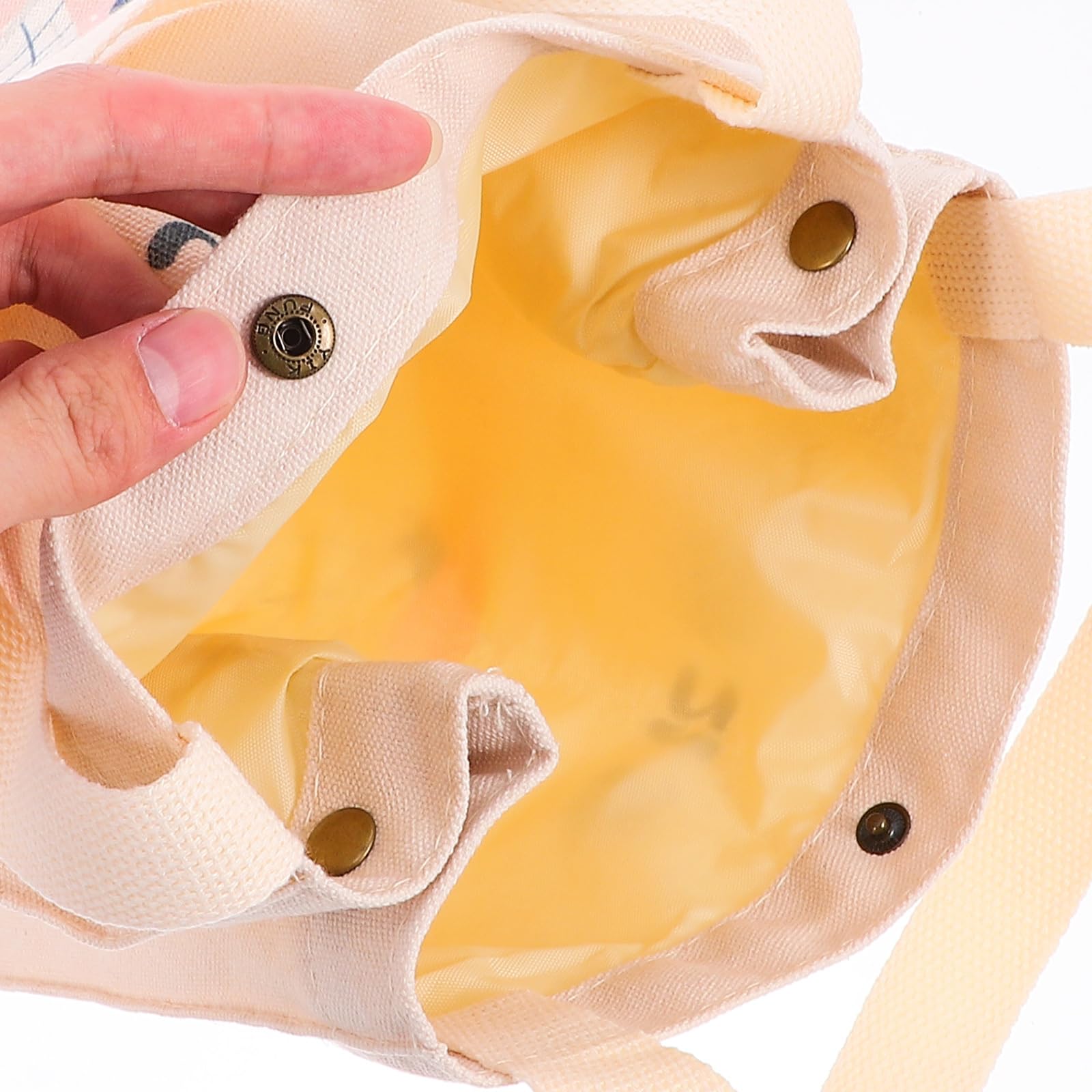 Operitacx 1 Pc D' En Toile Sacs à Main Pour Le Déjeuner Mini Pochette Fourre-tout Pour Le Déjeuner Joli à Lunch à Lunch Pour Hommes Bento Riz Chaud Voyage Portable