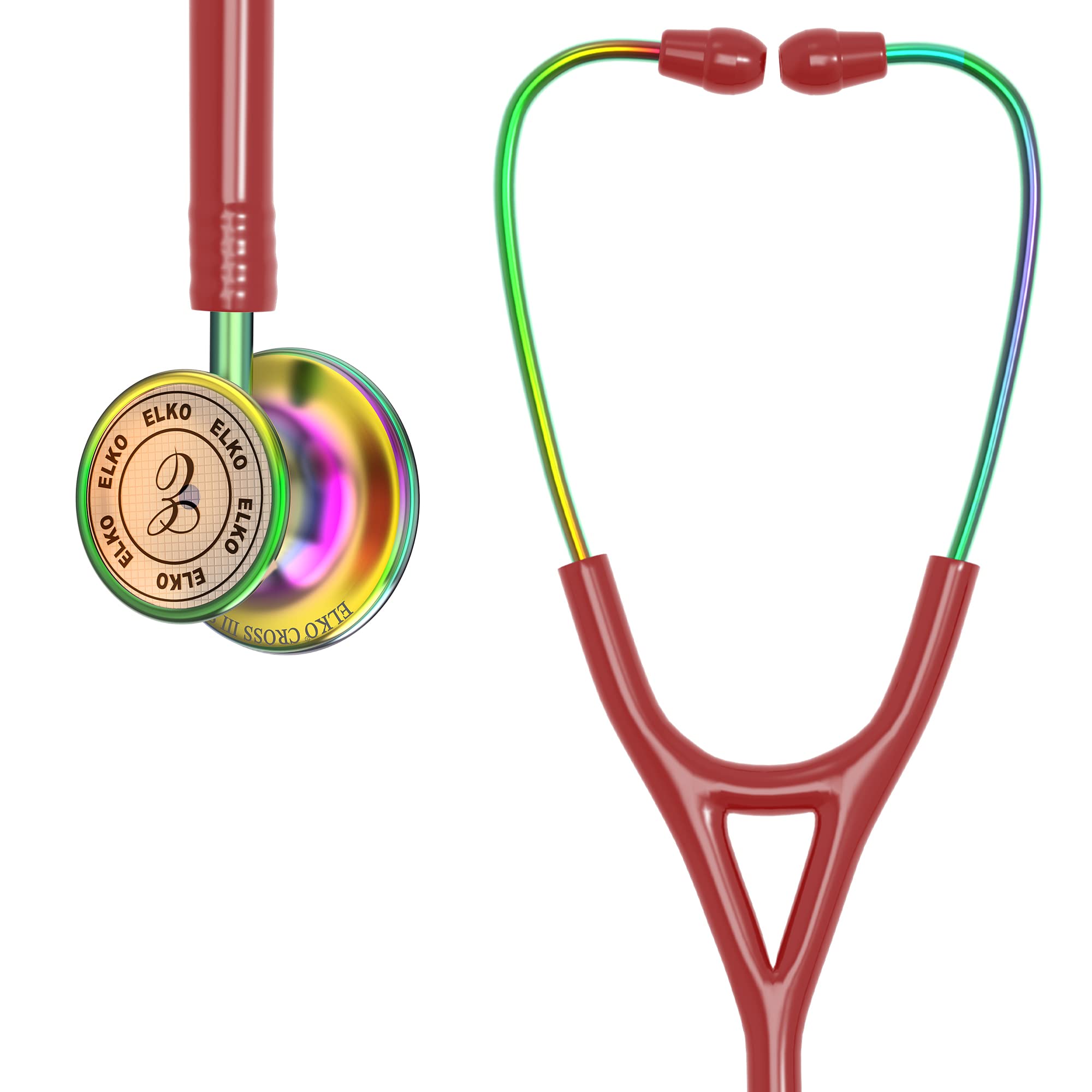 ELKO EL-190 Rainbow edition CROSS III SS stainless steel dual head acoustic stethoscope | Adult & Pediatric Stethocope with Double-sided Rainbow Chestpiece | Two-Way PVC Tubing | Doctors & Medical Students (Red) (B0BYDTSVY6) Amazon Price History, Amazon Price Tracker
