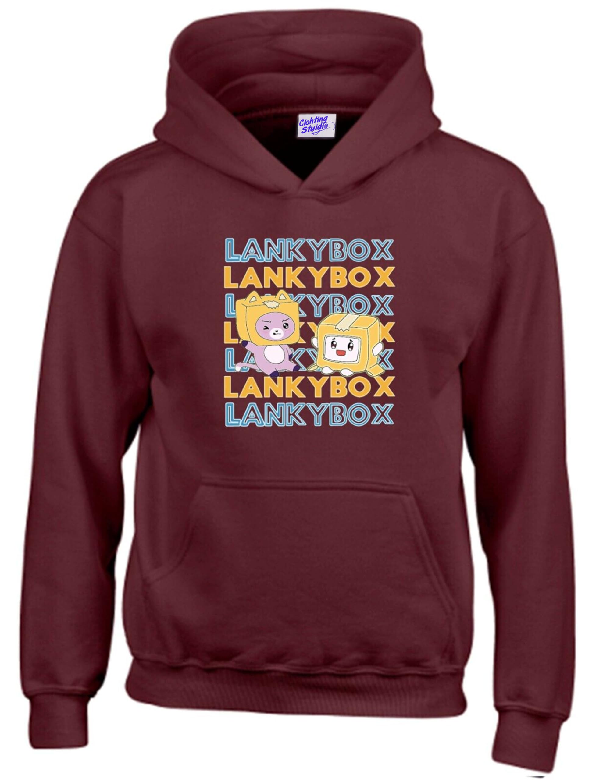 Radiance Unisex Burgundy Lanky Toy Funny Foxy And Boxy Merch Kids Hooded Top Great