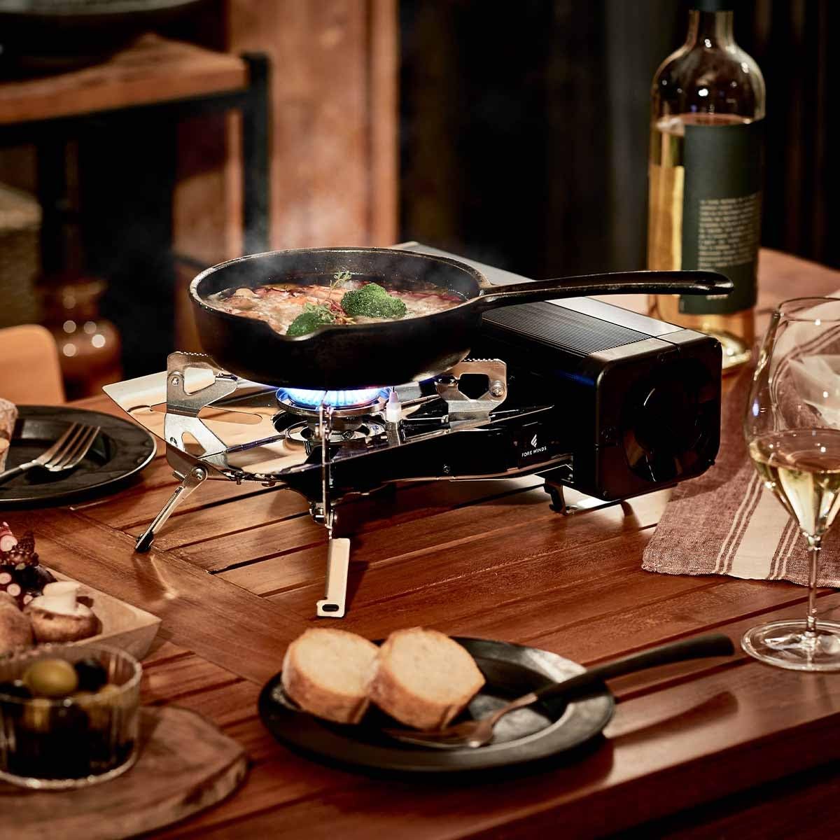 Amazon.co.jp: Iwatani FORE WINDS FW-FS01-BK Folding Camping Stove