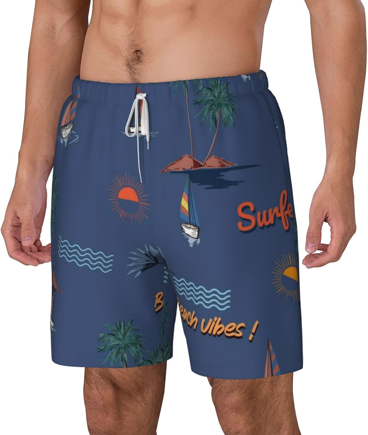 Men's Athletic Gym Workout Beach Shorts Lightweight Breathable Sports Running Short Pants with Pockets