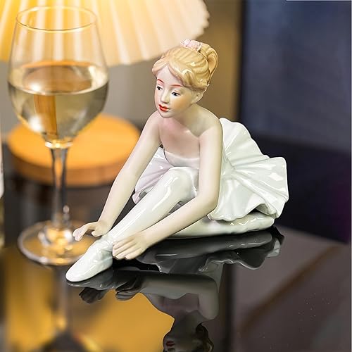 Miniatura 6 de MTME Figuras de porcelana para ballet, estatua esculpida, artesanías, artículos de arte, escultura, decoración del hogar