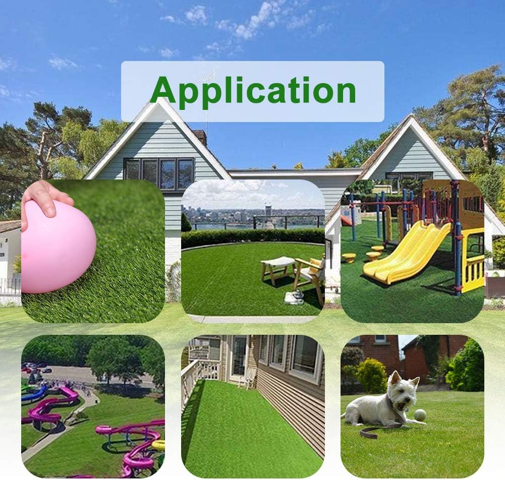 Household Decor Realistic Deluxe Artificial Grass Synthetic Thick Lawn Turf Carpet -Perfect for Indoor/Outdoor Landscape -28 in x 40 in (7.7 Square FT)