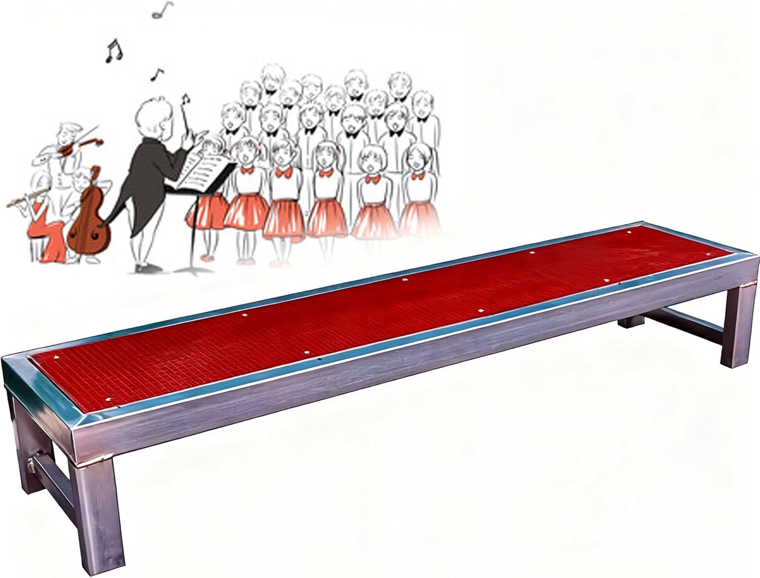 Heavy-Duty Portable Choral Riser Stand - 1-Tier Design for Choirs, Schools, Churches, Corporate Events & Award Ceremonies - Sturdy, Easy Setup & Transport