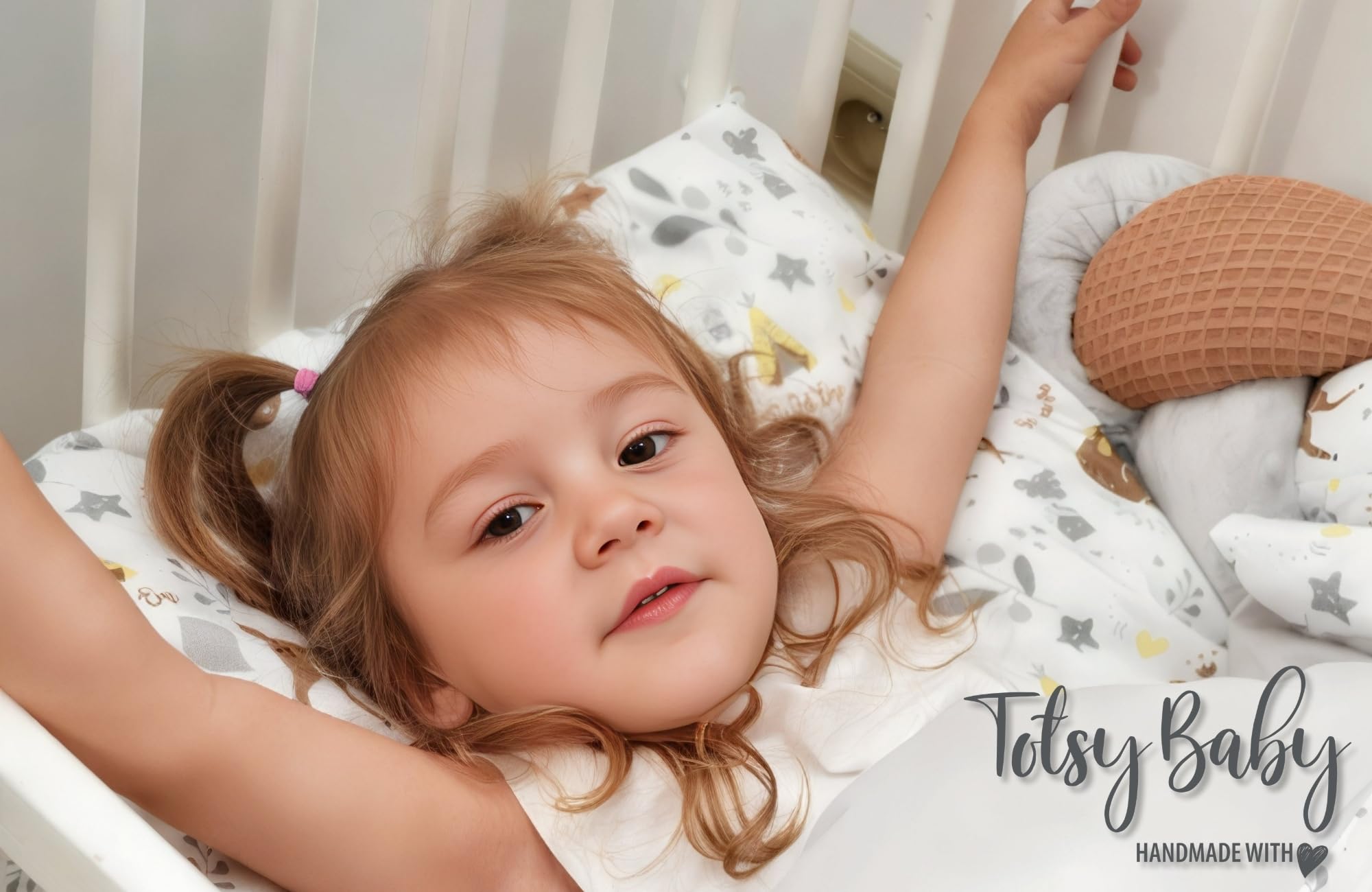 Totsy Baby Trapunta per bambino cotone 100x135 - piumono culla neonato set Imbottitura per piumone 100 x 135 cm con cuscino 40 x 60 cm per ragazzi e ragazze Oeko-Tex Cervo