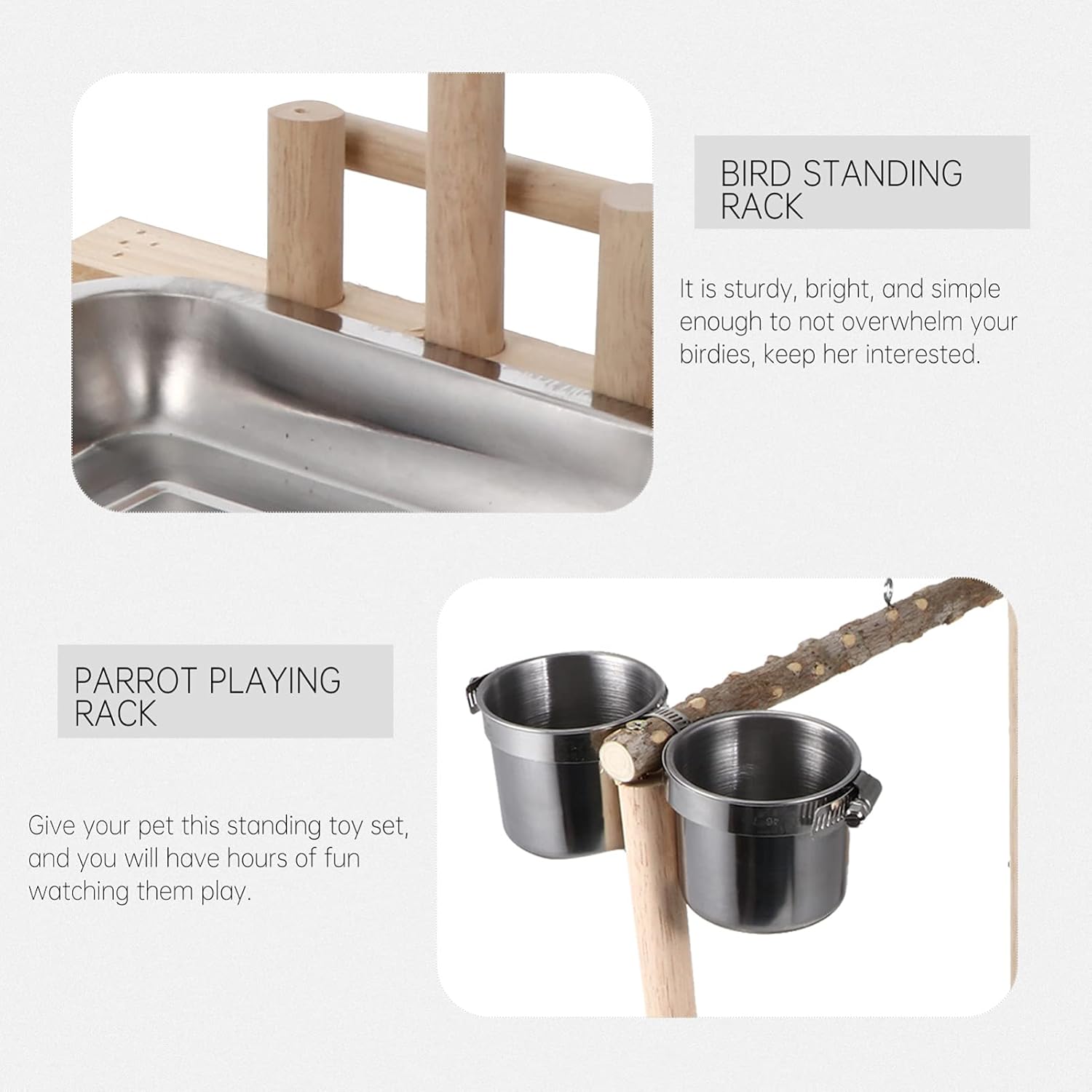 1pc Parrot Stand Practical Bird Ladder Bird Standing Ladder Pet Parrots Ladder Bird Claw Grinding Rod Training Ladder Bird Climbing Ladder Parrot Playing Rack Parrot Play Stand