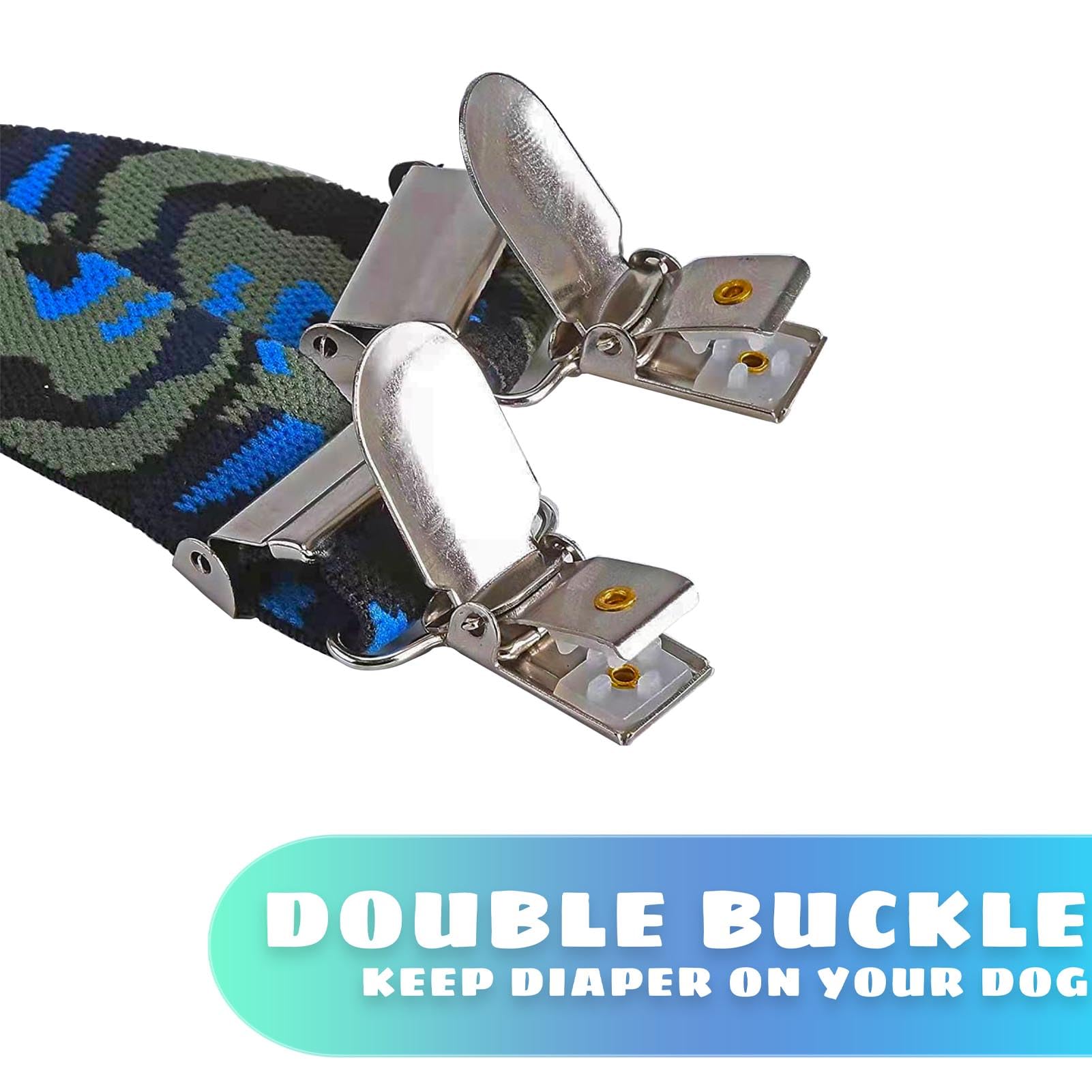 Dog Nappy Suspenders Belly Bands Dog Harness, Cat Carrier, Nappies, Clothes Stay On (Camouflage, XL) - Image 4