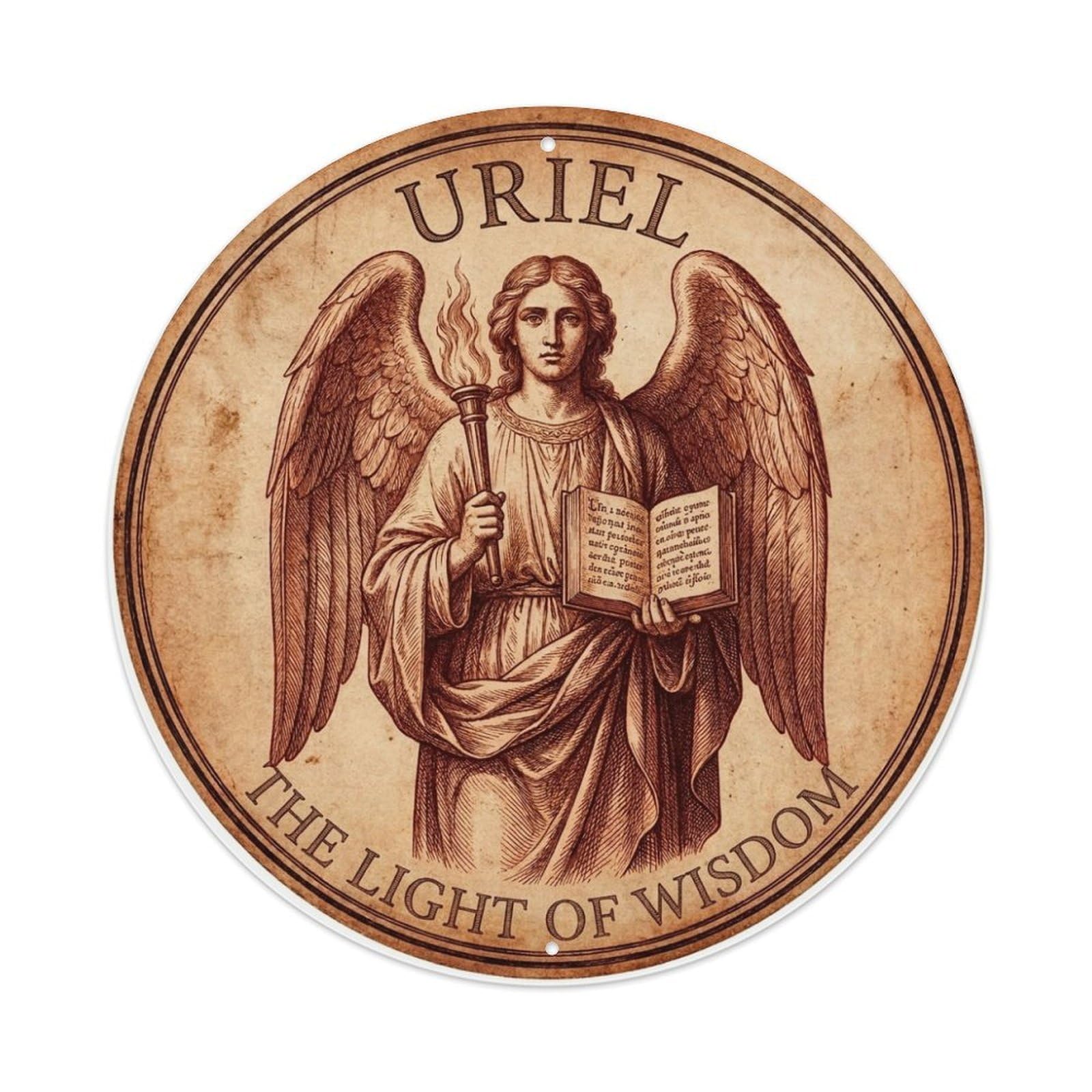 Holy Fire The Light of Wisdom Archangel Uriel Metal Tin Sign