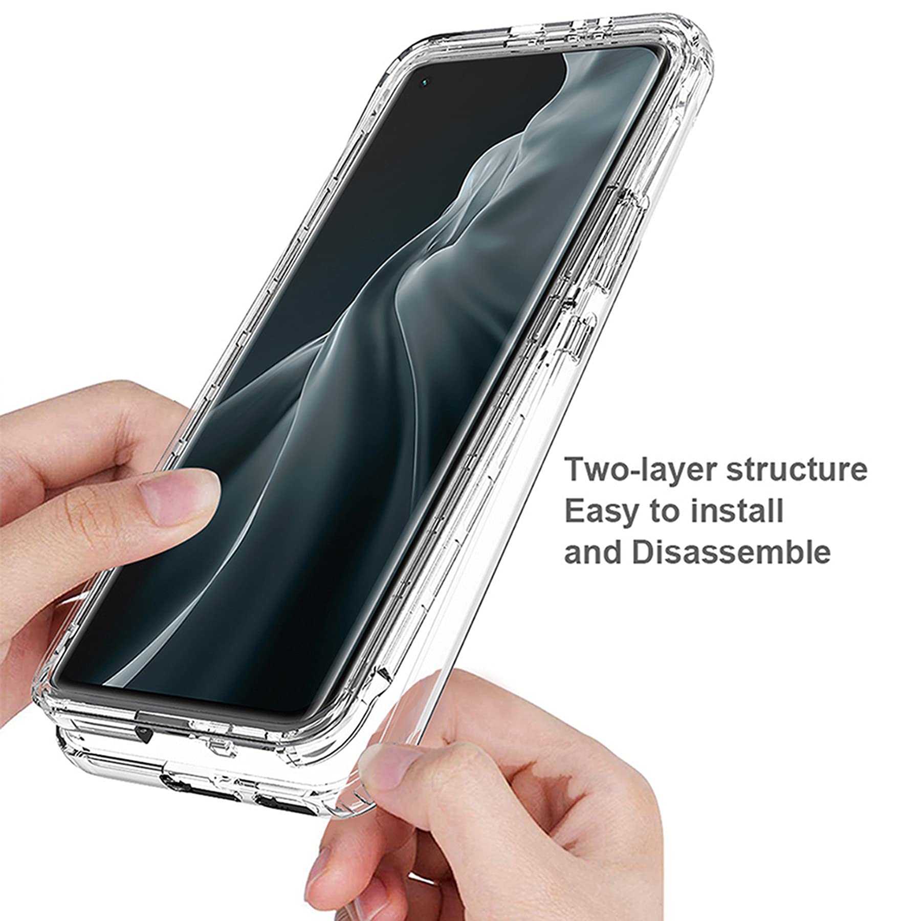 Cover Tianyan 2 In 1 Per Redmi Note 11 Pro 5G - Antiurto 360° Con TPU Morbido E Dorso Rigido PC - Trasparente Con Protezione Schermo Integrata
