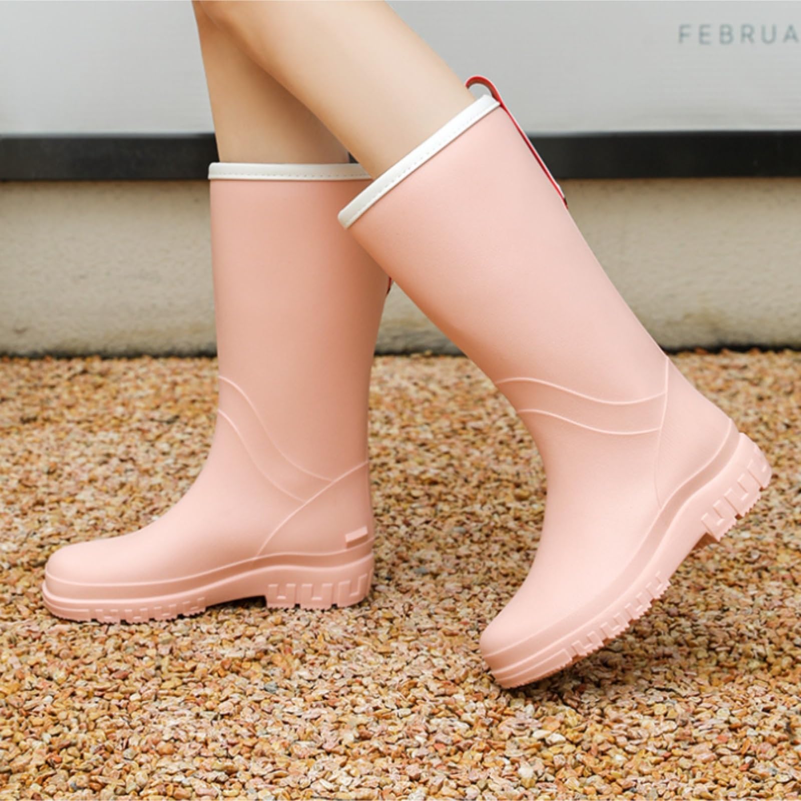 Kalosze Gumowce Lekkie Damskie Letnie Wysokie Kalosze Wodoodporne Buty Antypoślizgowe Robocze Rain Boot